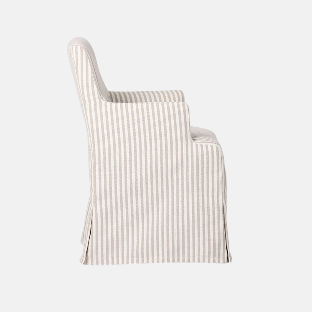Clifton Slipcover Dining Chair With Arms