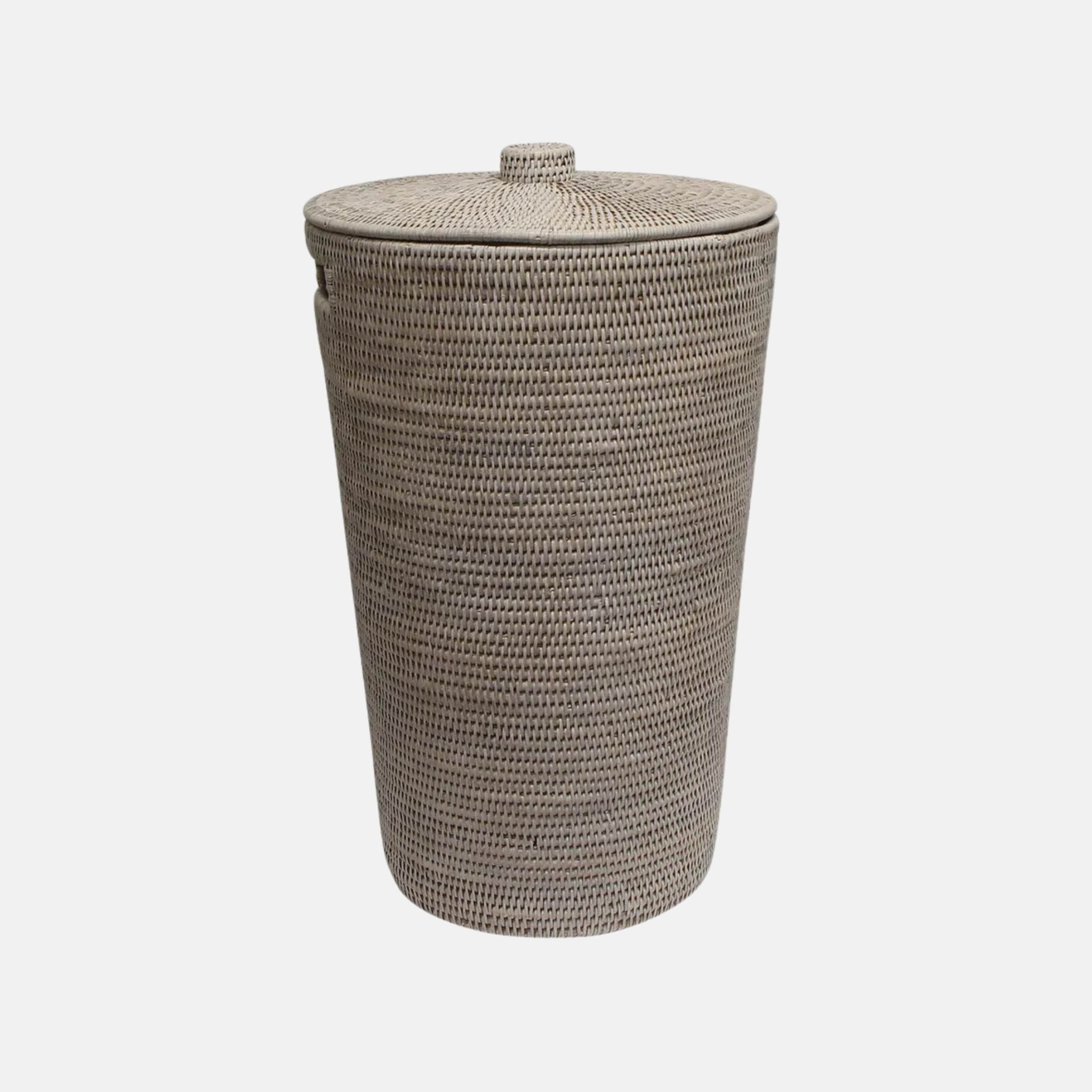 Coco Rattan Laundry Basket - White Wash