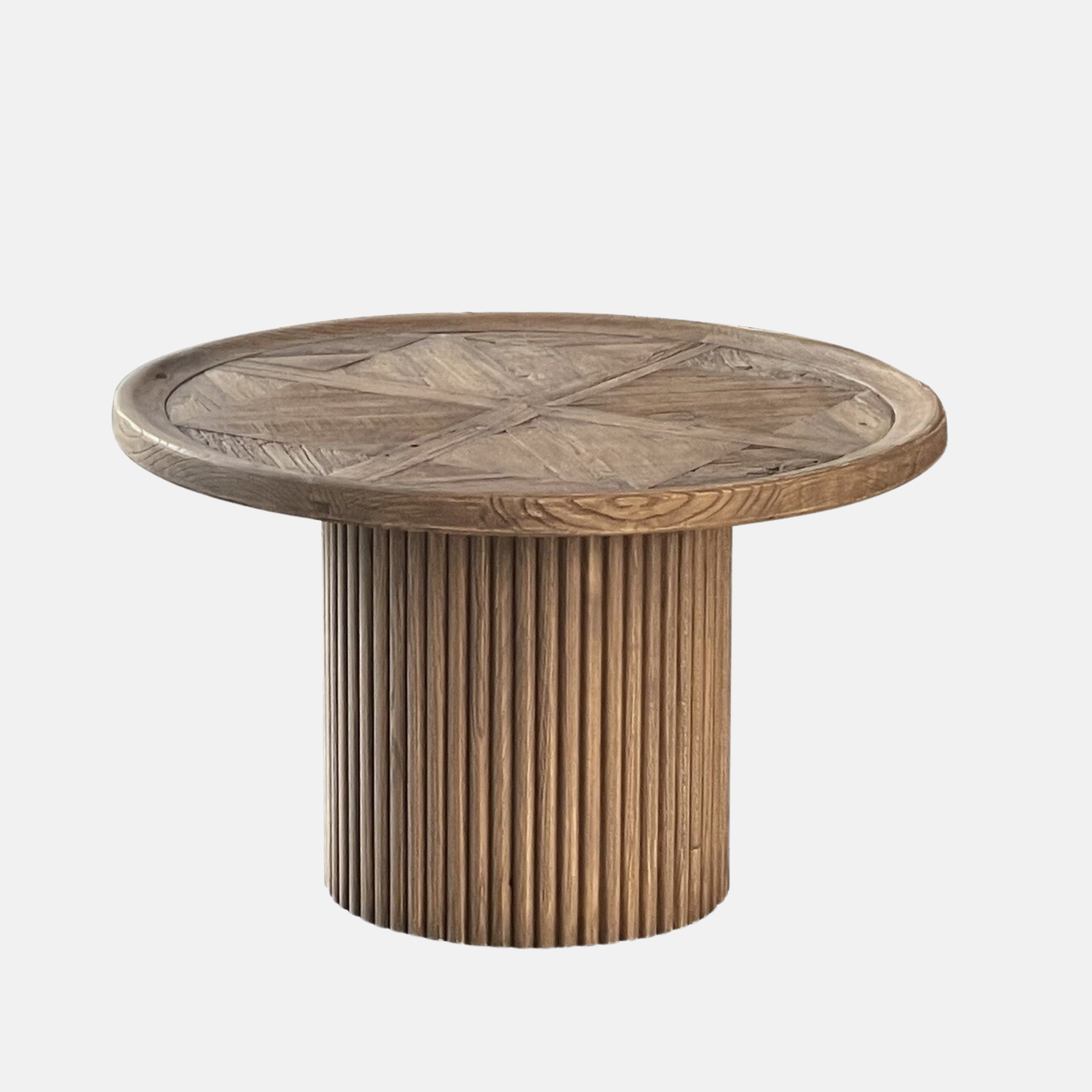 Round Parquet Coffee Table