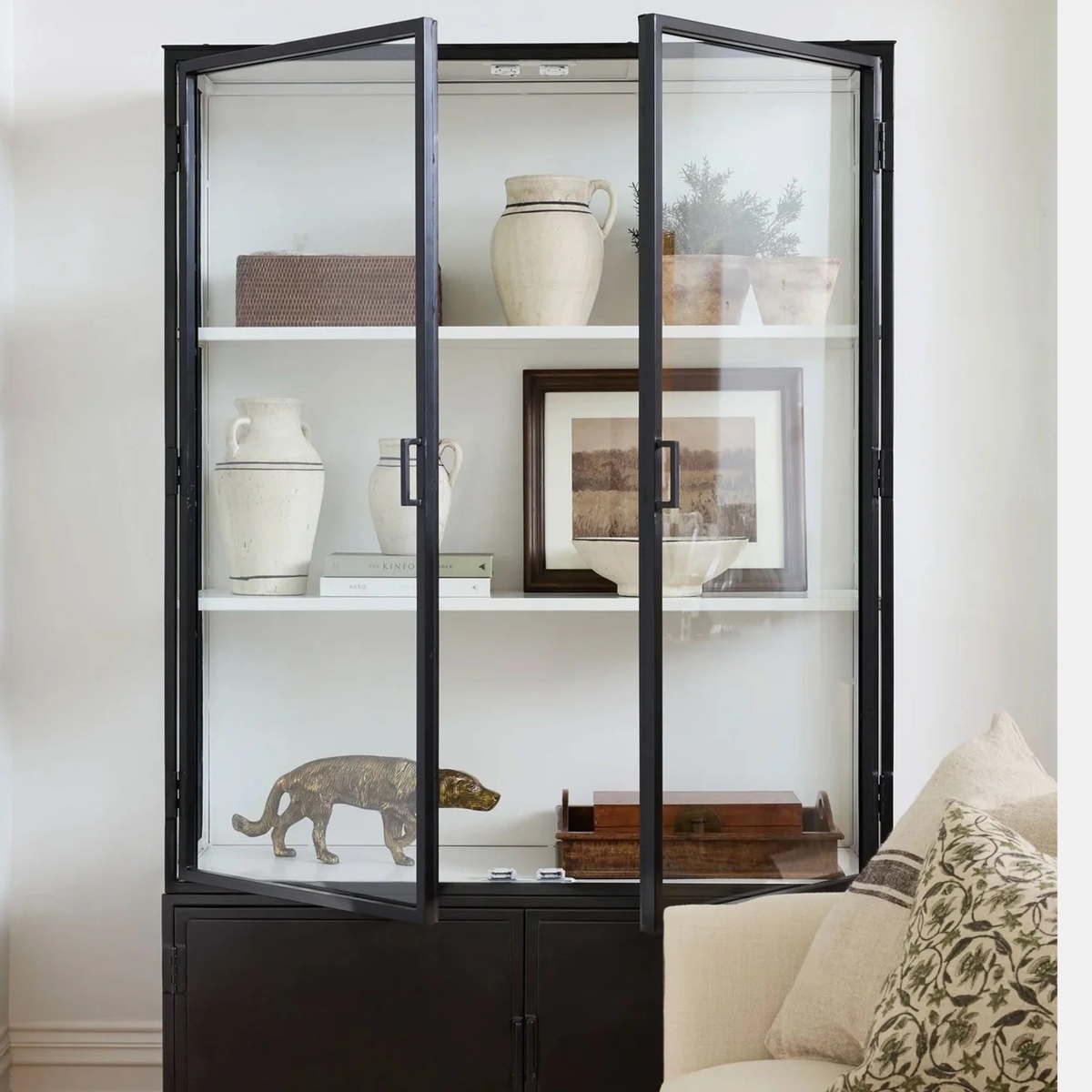 Cole Display Cabinet Triple - Black
