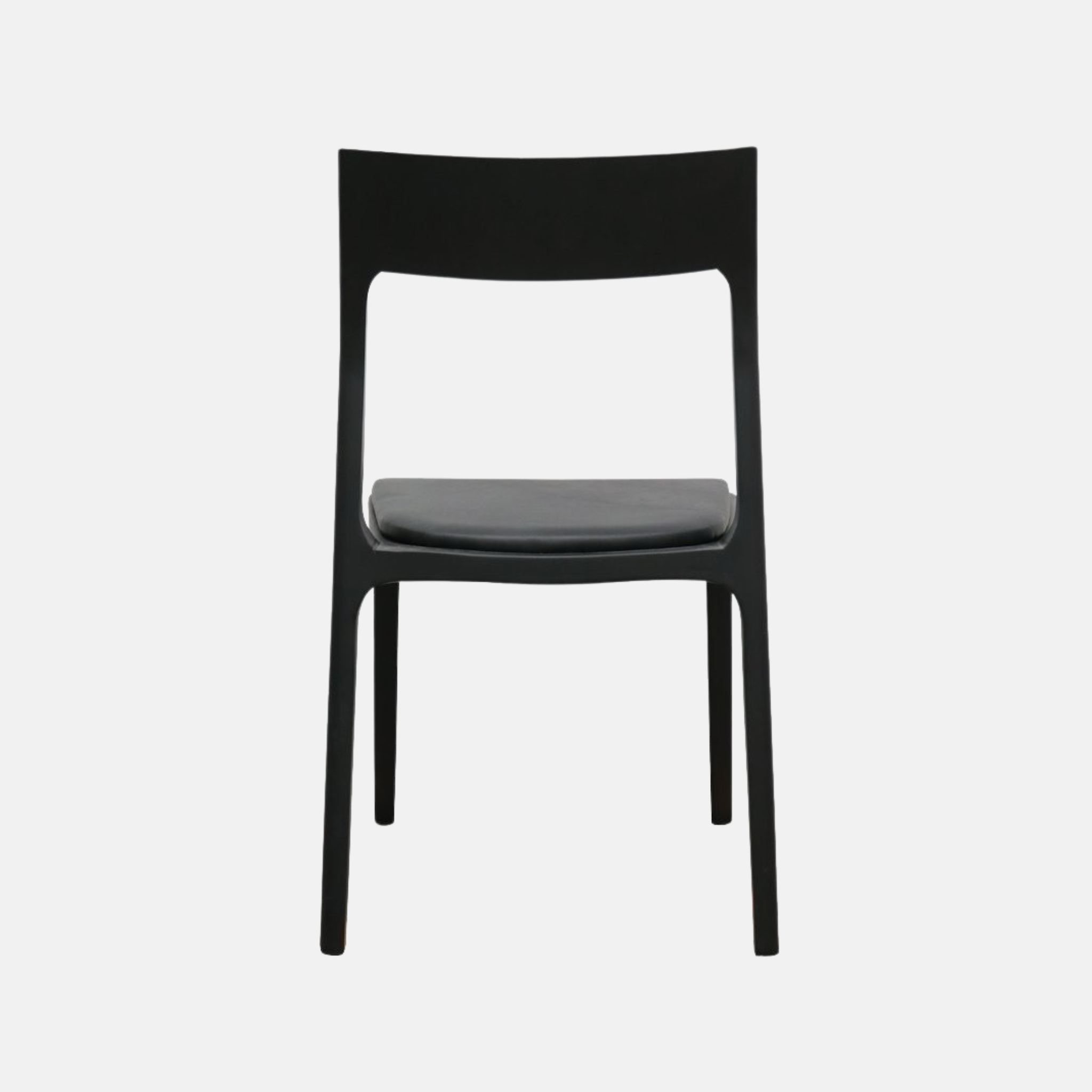 Cooper Stackable Dining Chair - Black Leather
