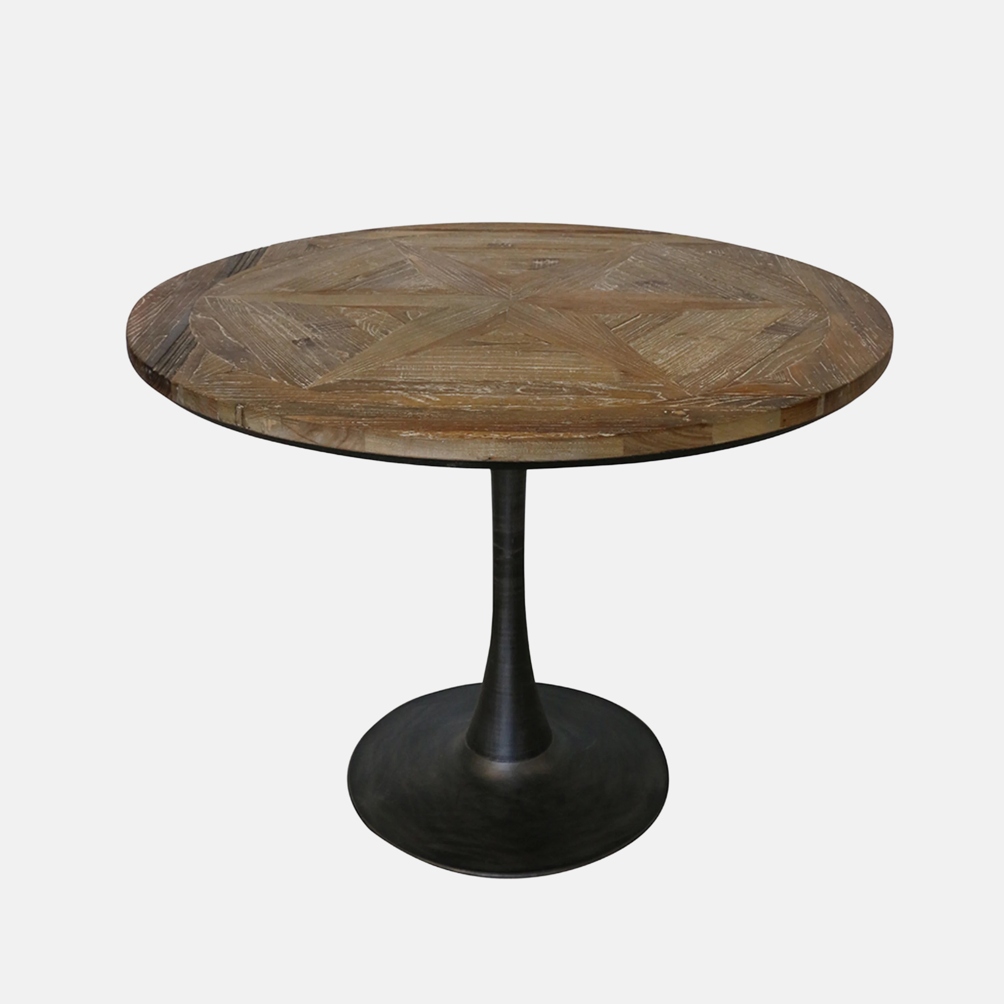 Cumberland Round Parquet Dining Table - Elm
