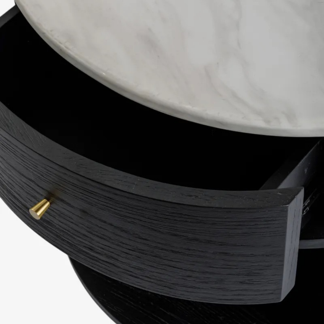 Dana Bedside Table - Black