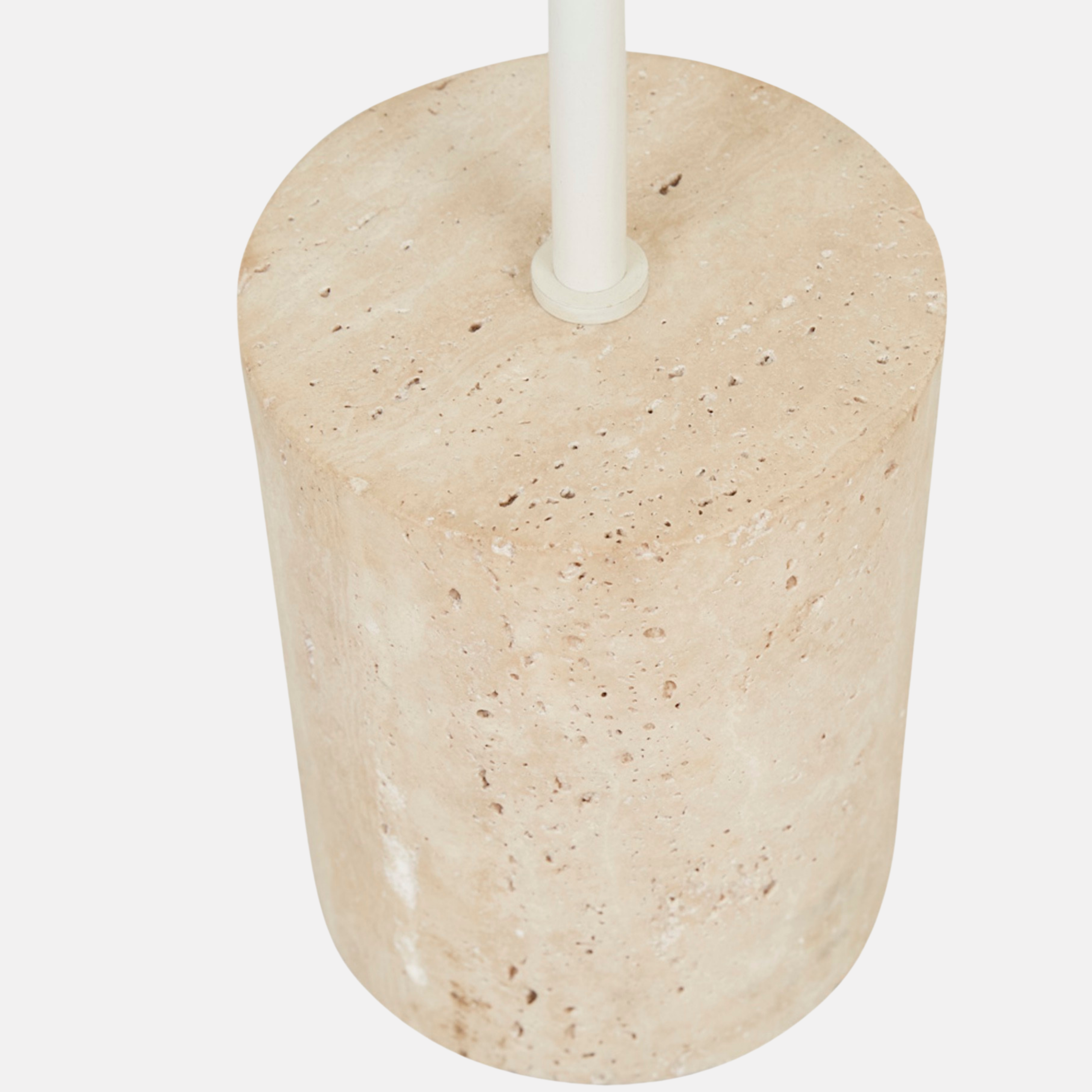 Easton Travertine Floor Lamp - White