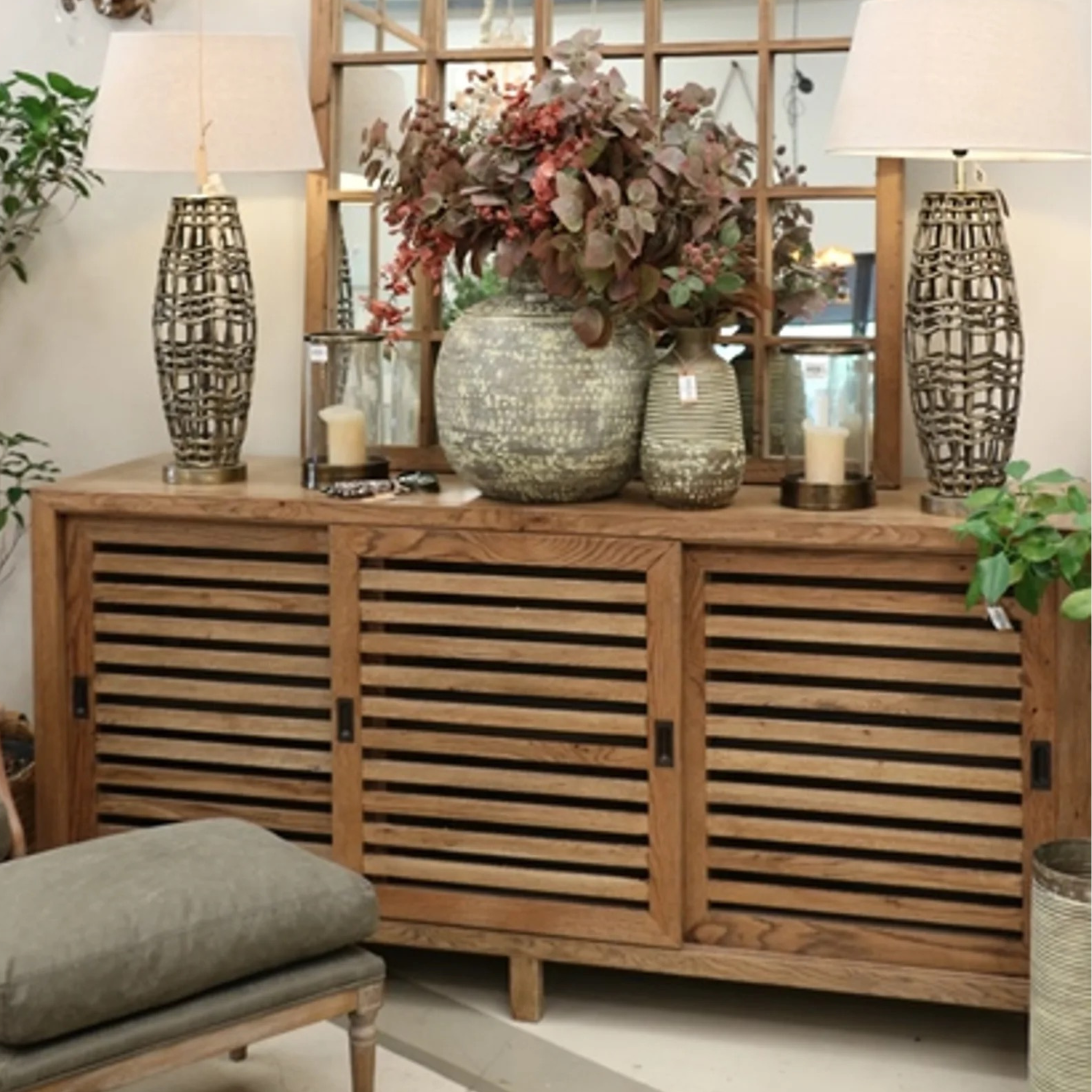Nantucket Louvre Sideboard - Natural