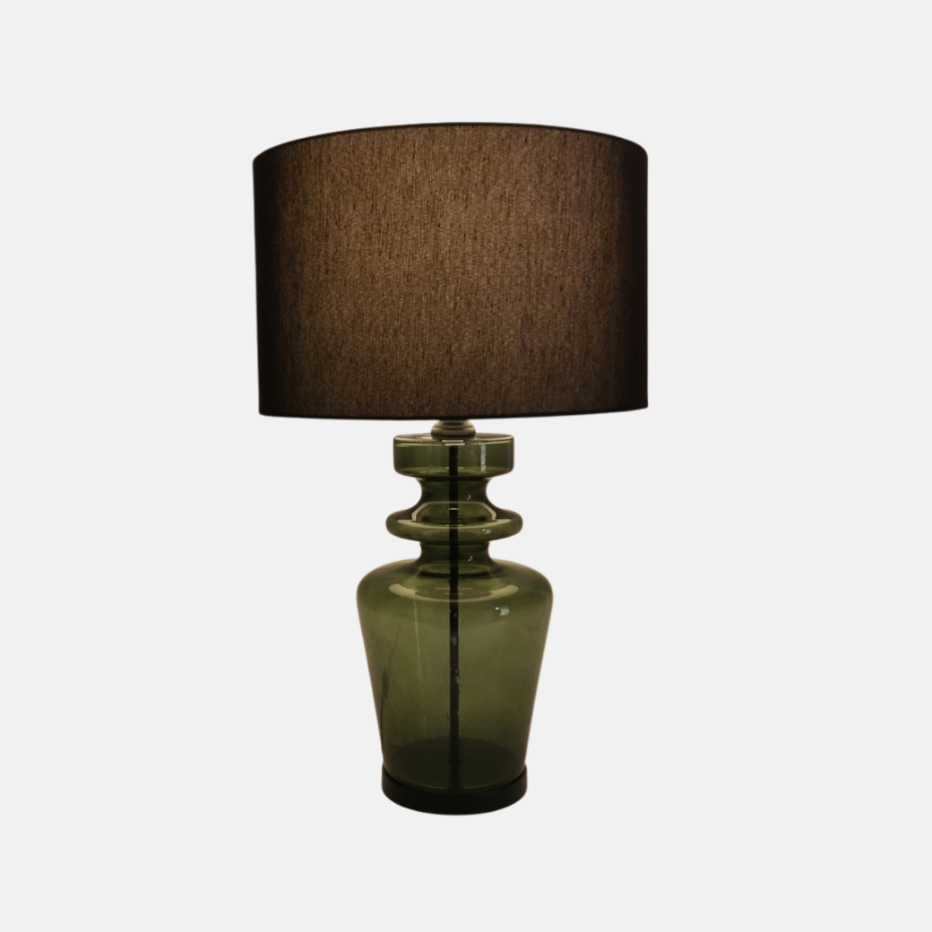 Emerald Green Glass Table Lamp