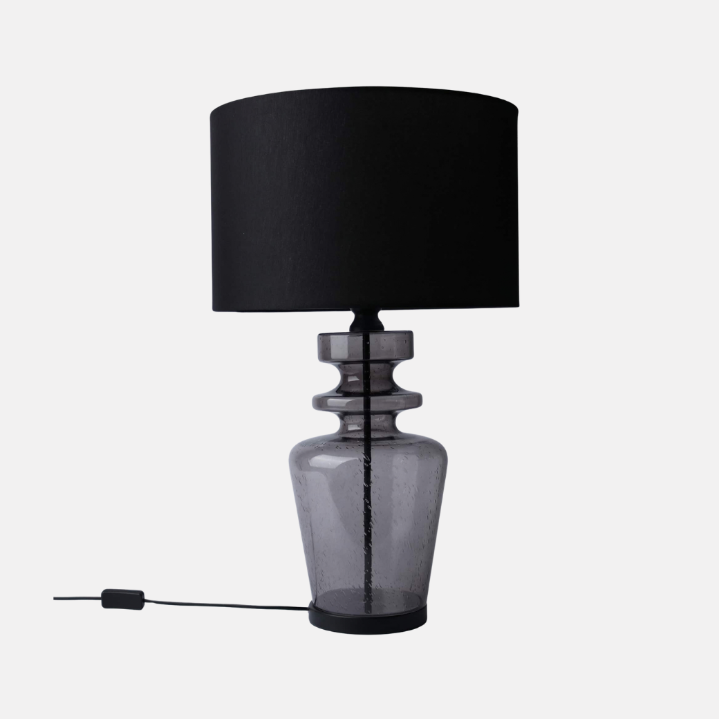 Smoke Glass Table Lamp