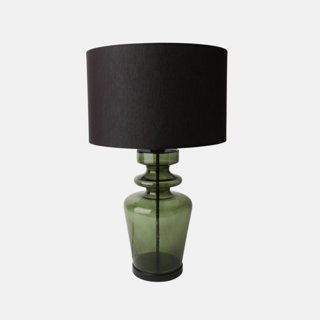 Emerald Green Glass Table Lamp
