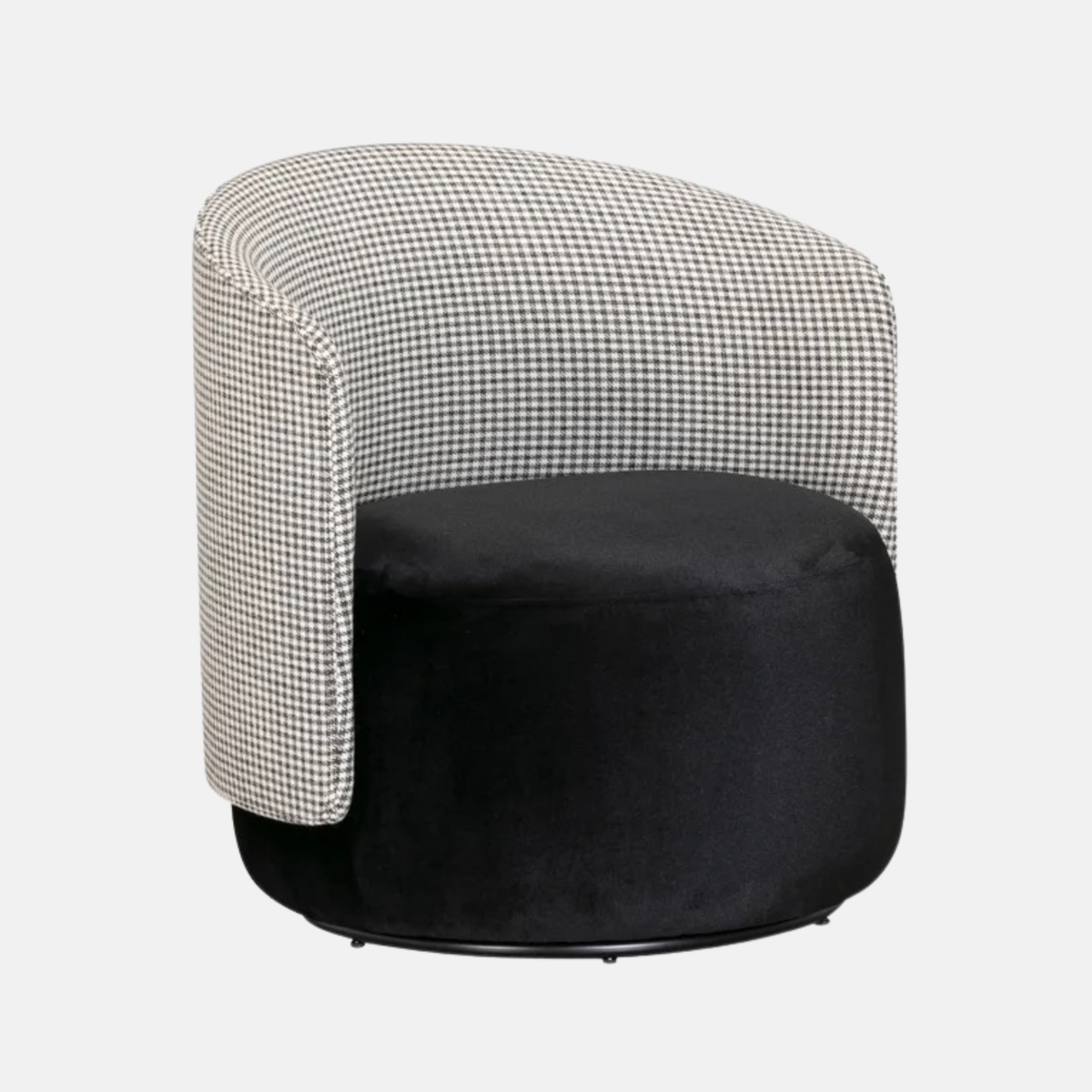 Estella Swivel Armchair - Houndstooth