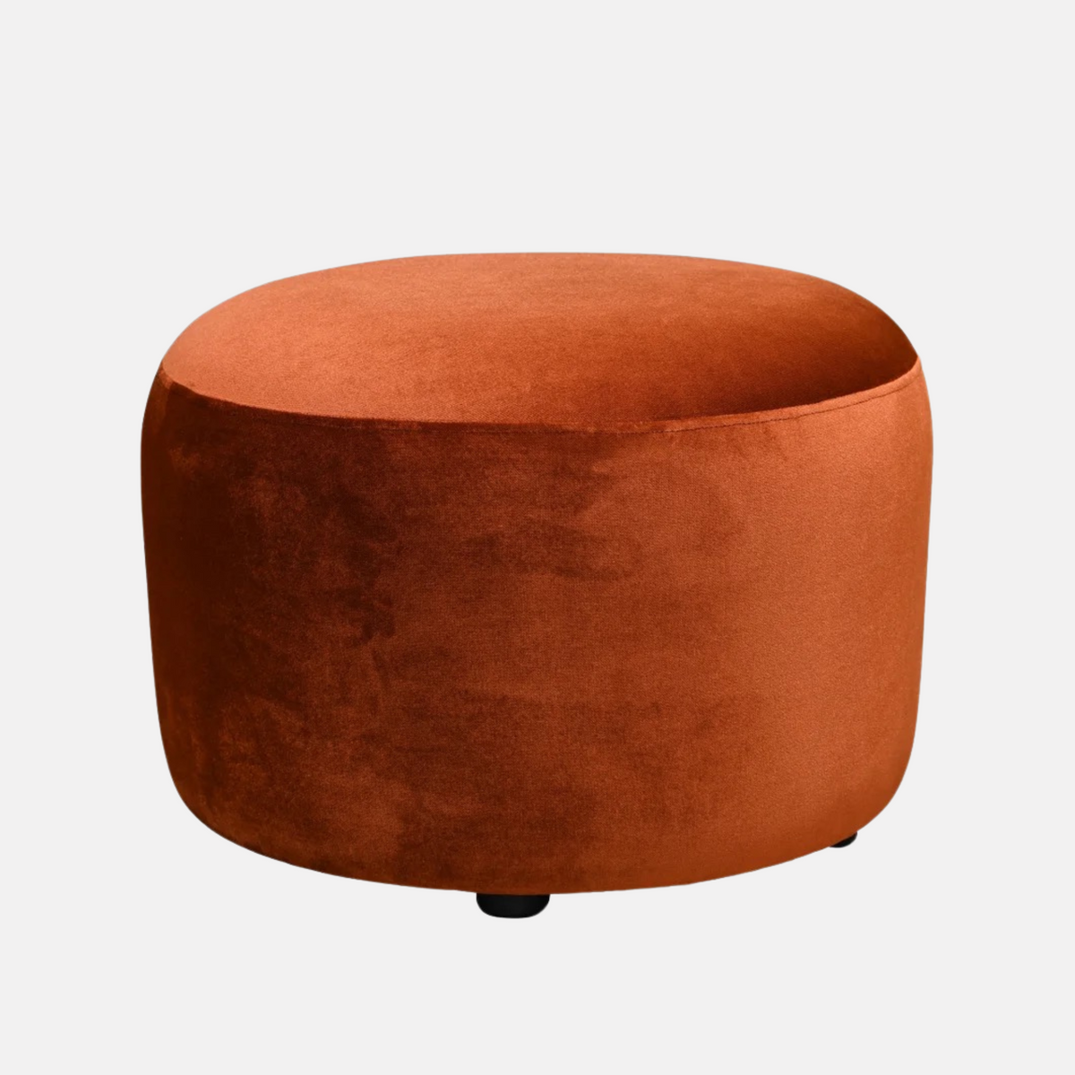 Estella Round Ottoman - Rust