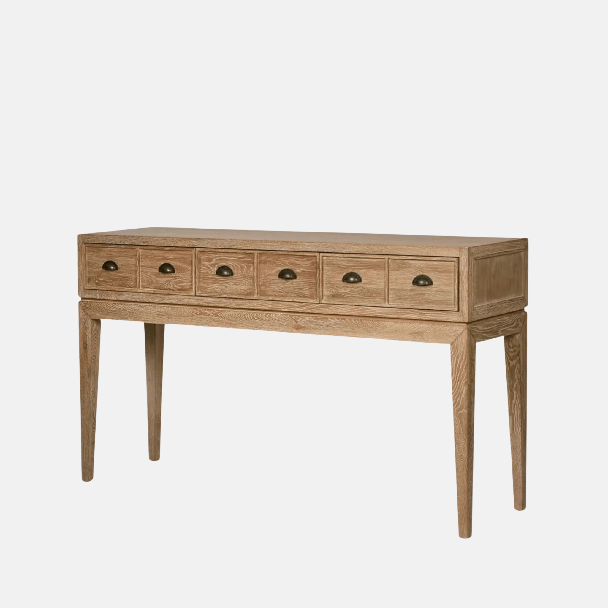 Como 6 Drawer Console - Oak