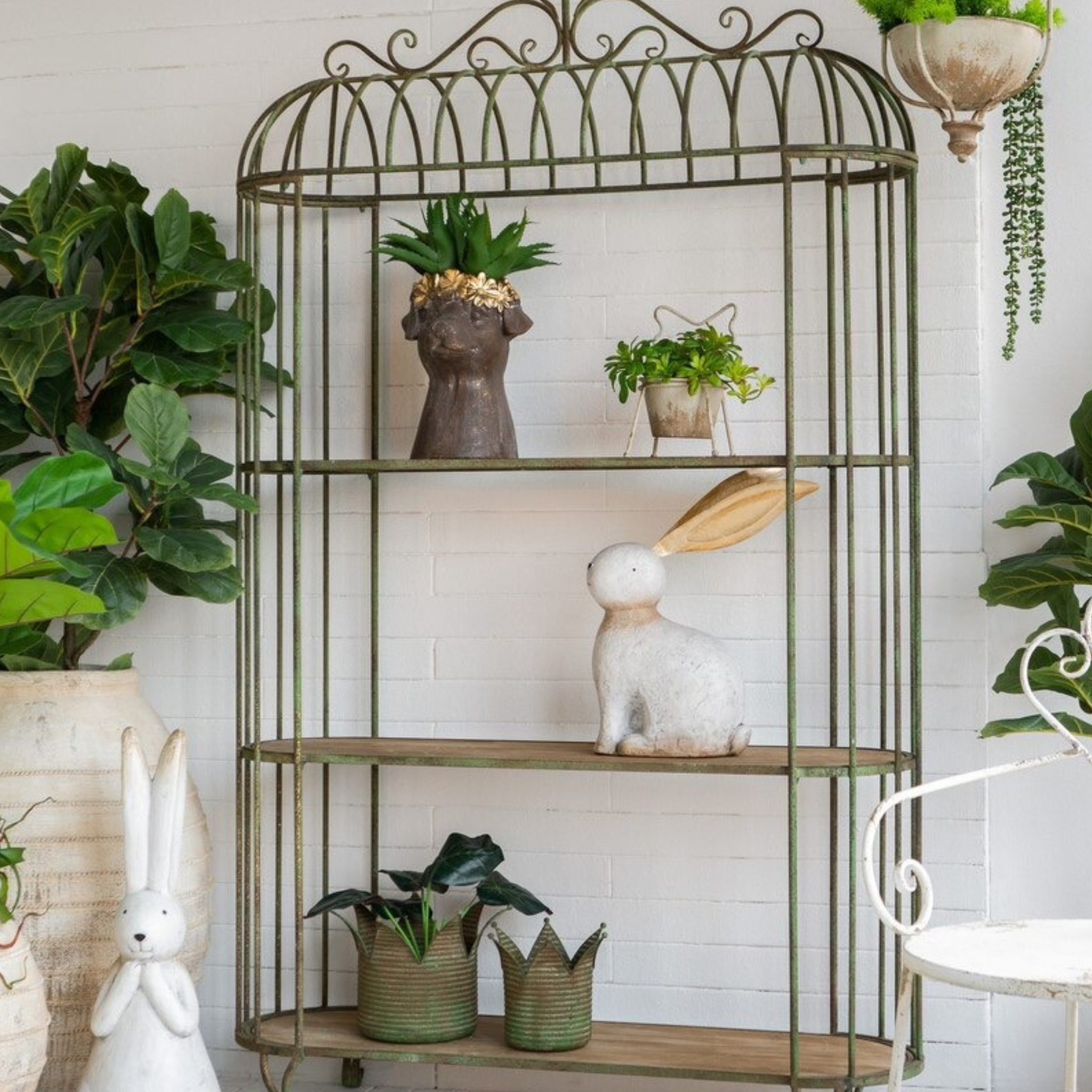 Filigree Iron Shelves