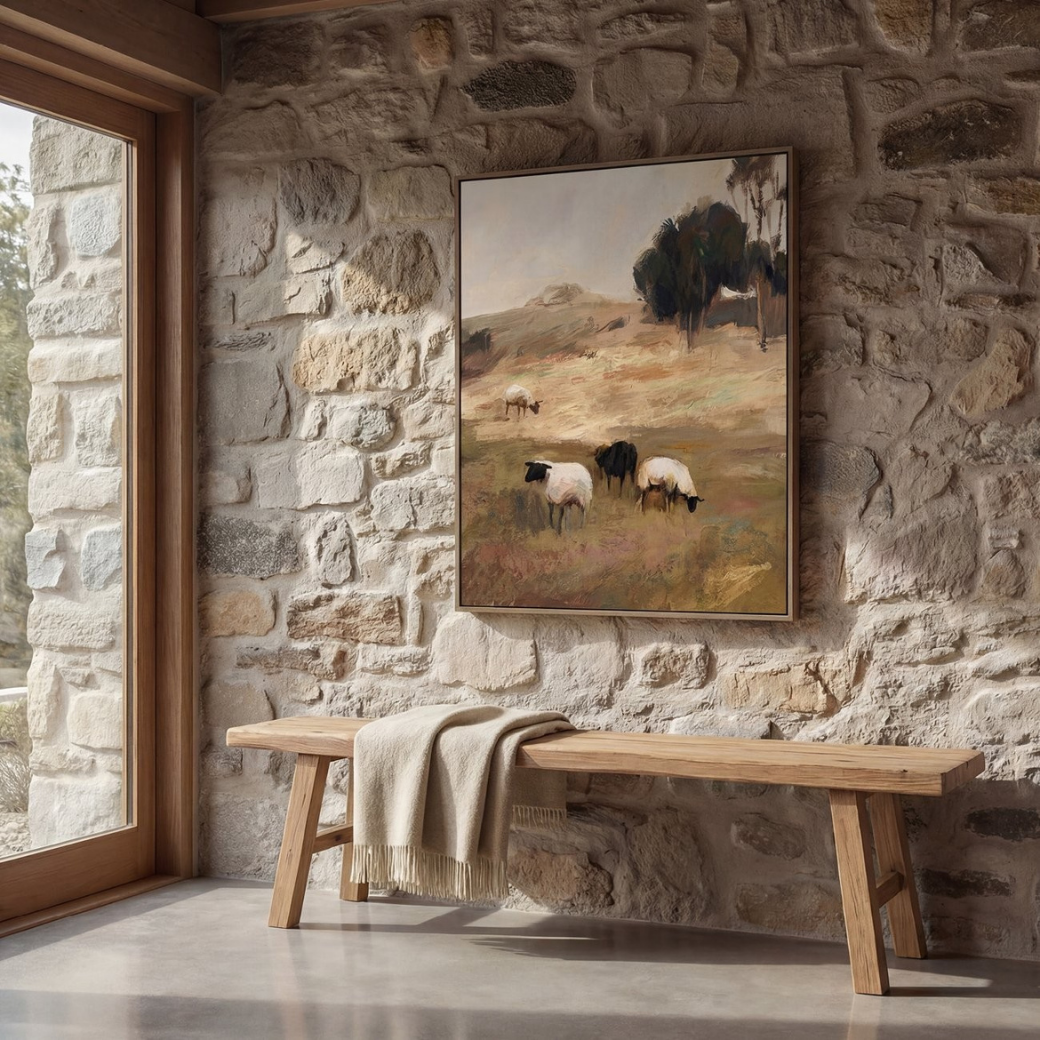 Flock Framed Canvas