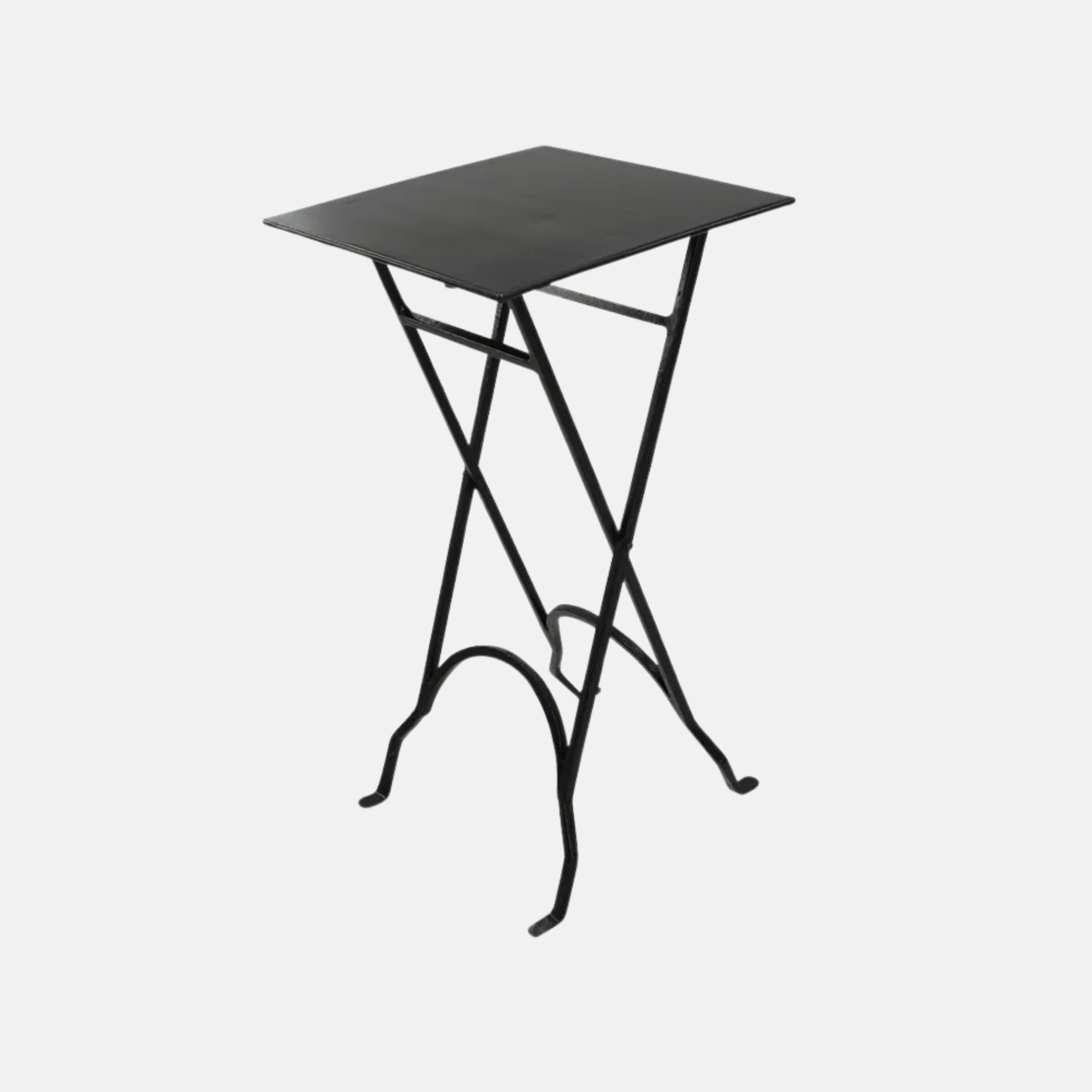 Iron Folding Table Square - Black
