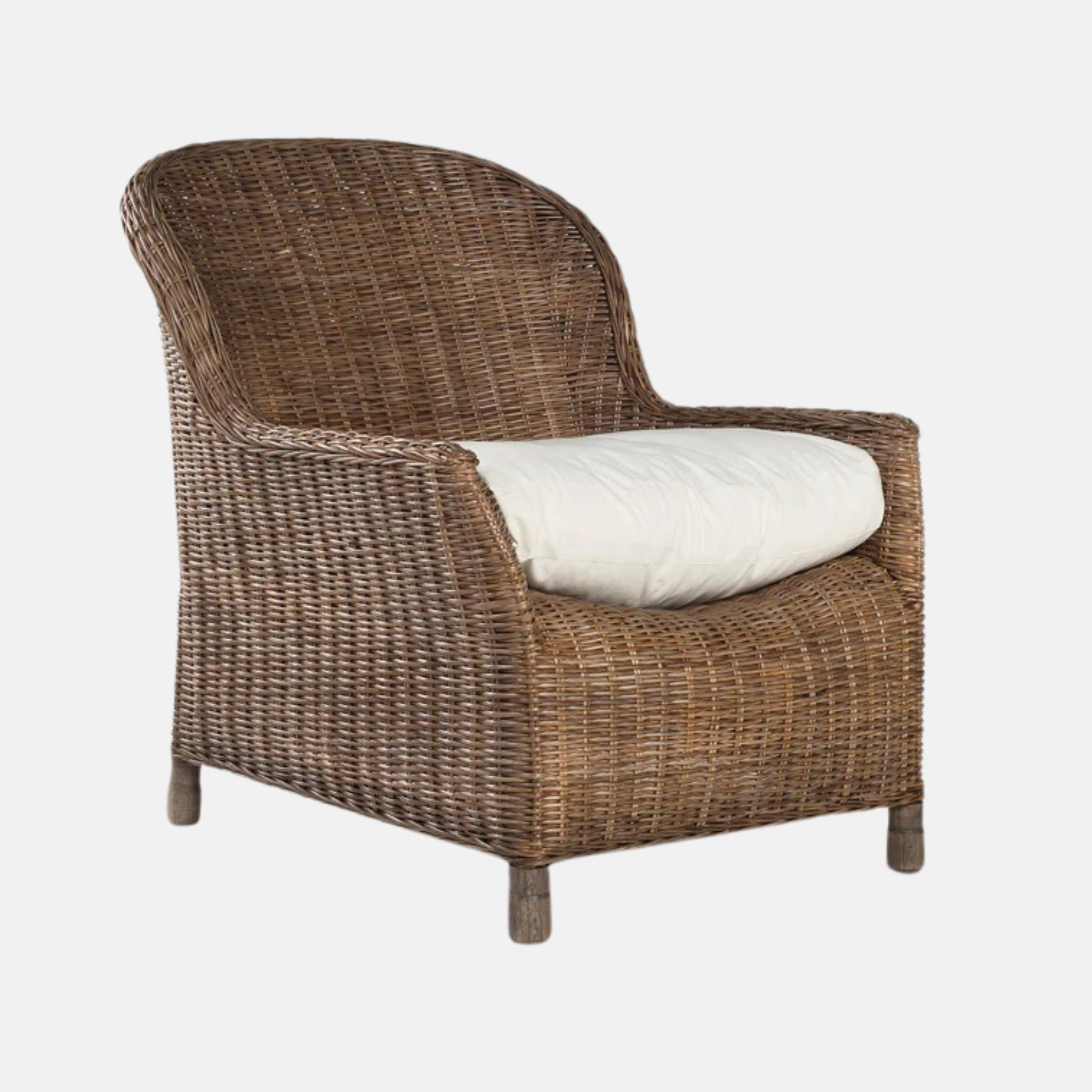 Gable Rattan Armchair - Pepper