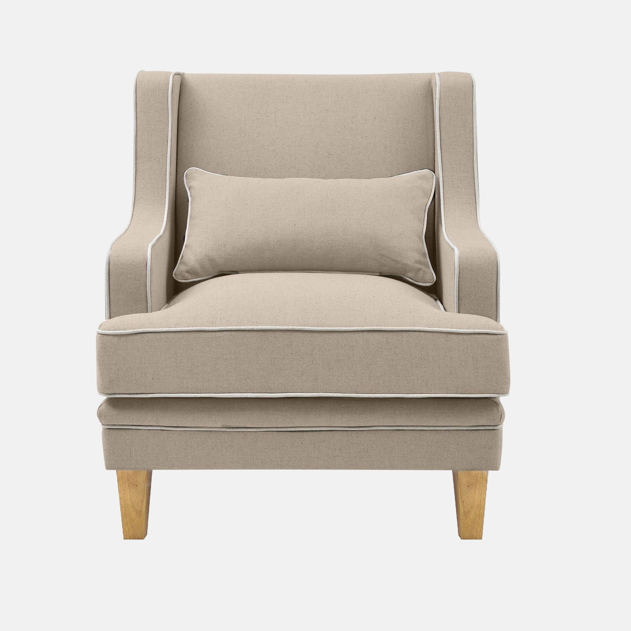 Greenport Armchair Piped - Linen