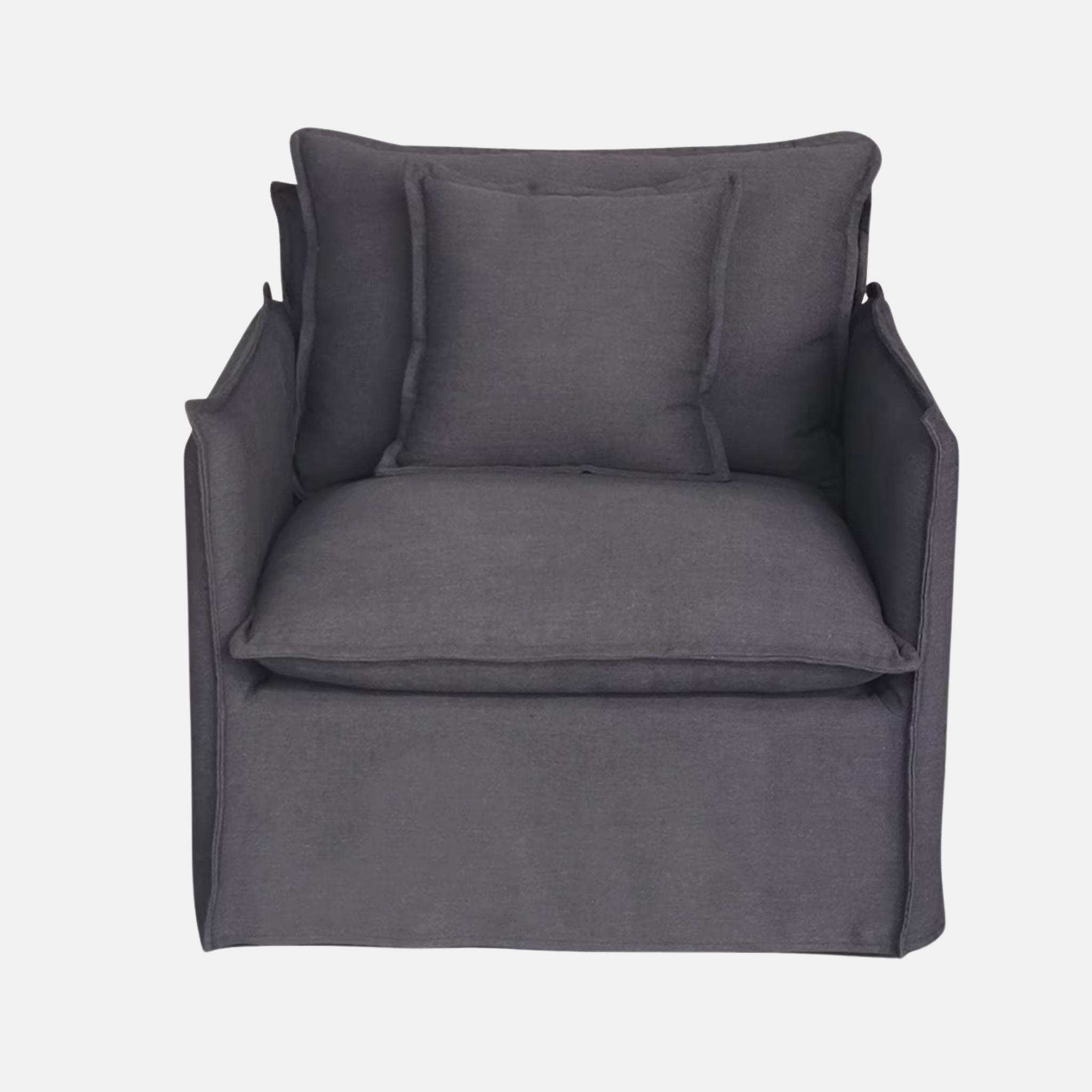 Grove Linen Armchair -  Charcoal