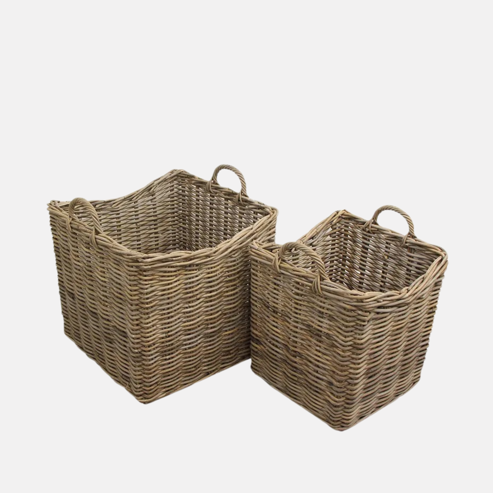 Grove Rattan Square Planter Basket (Set of 2)