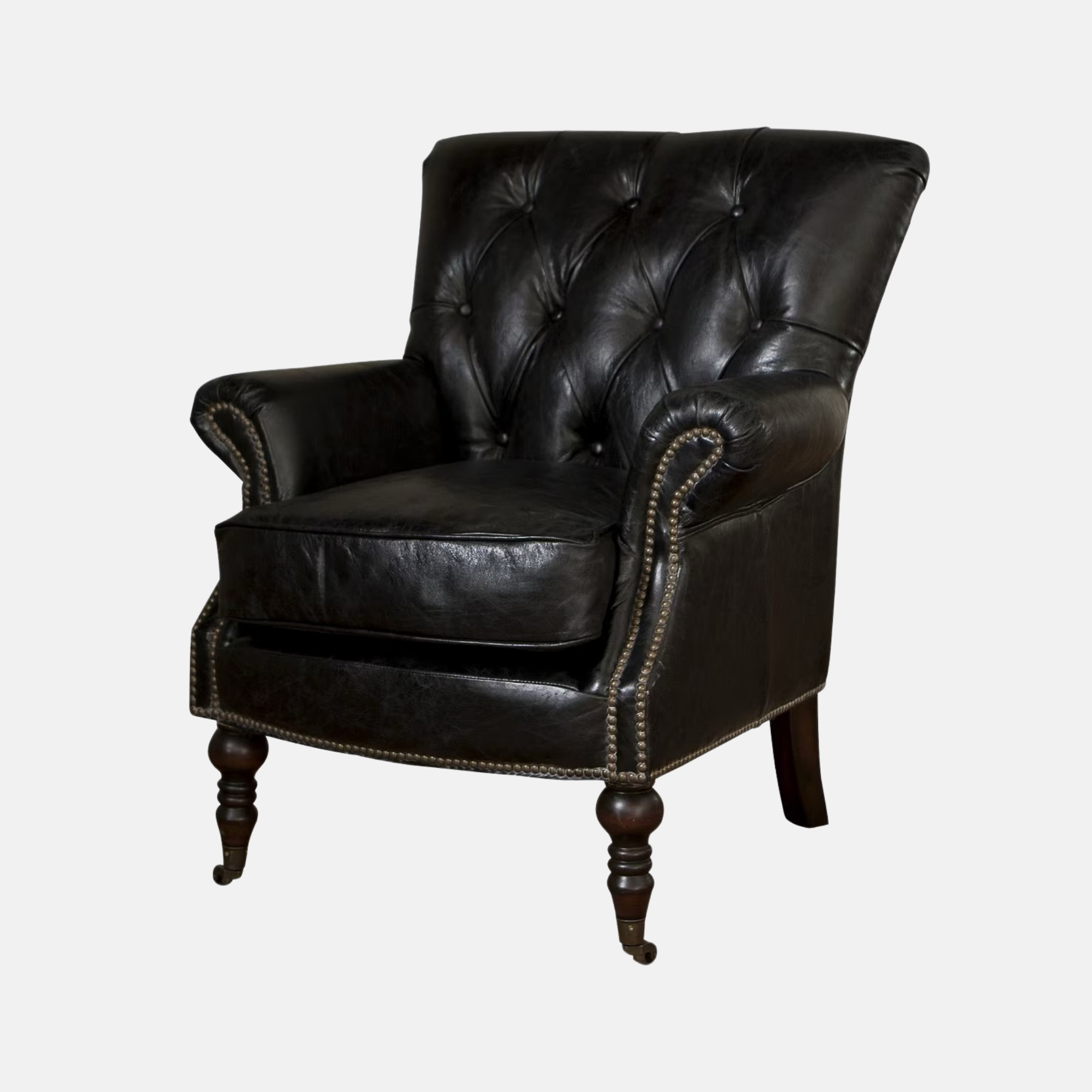 Harrington Leather Armchair - Black