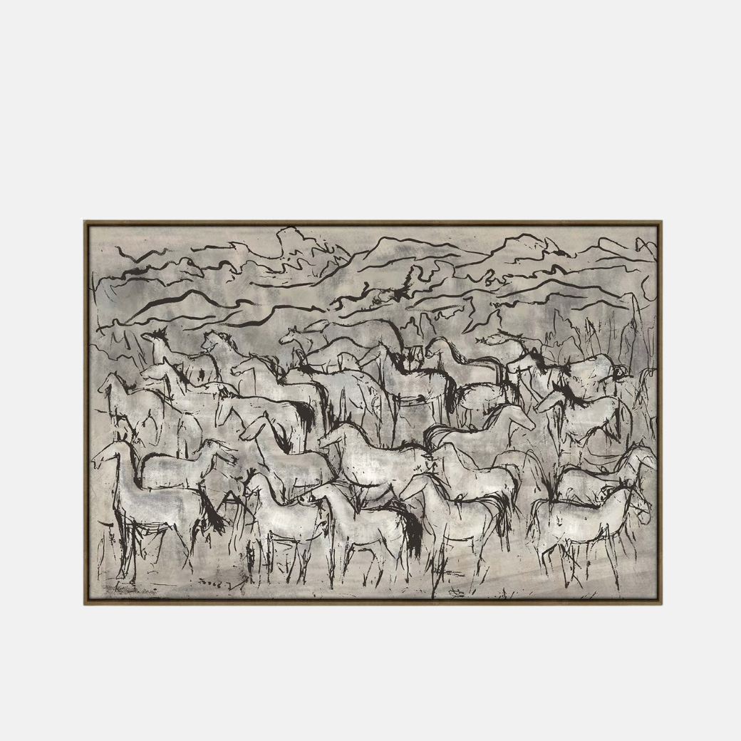 Herd  Framed Canvas