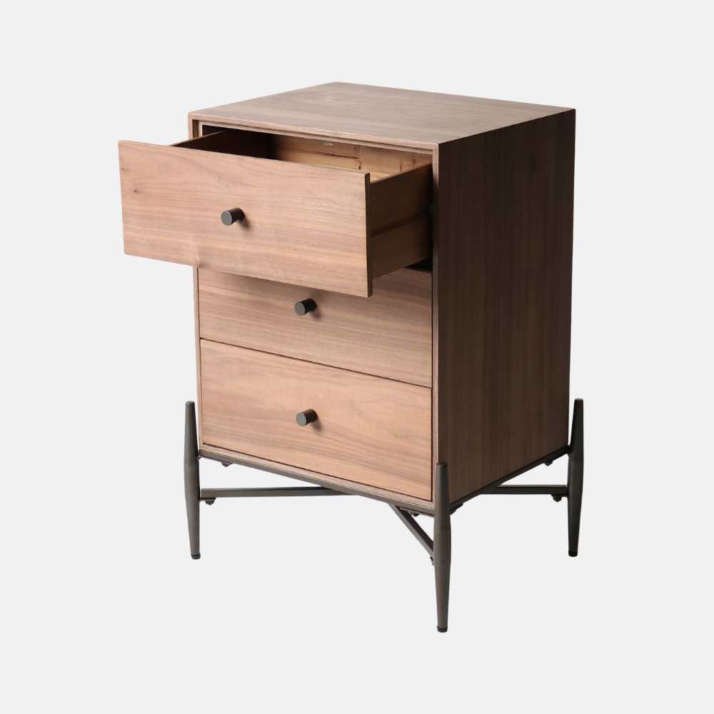 Hudson 3 Drawer Side Table