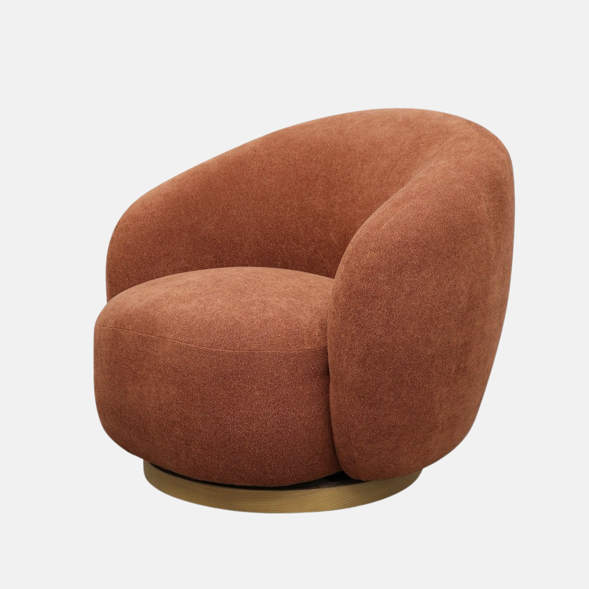 Aaron Swivel Armchair - Rust