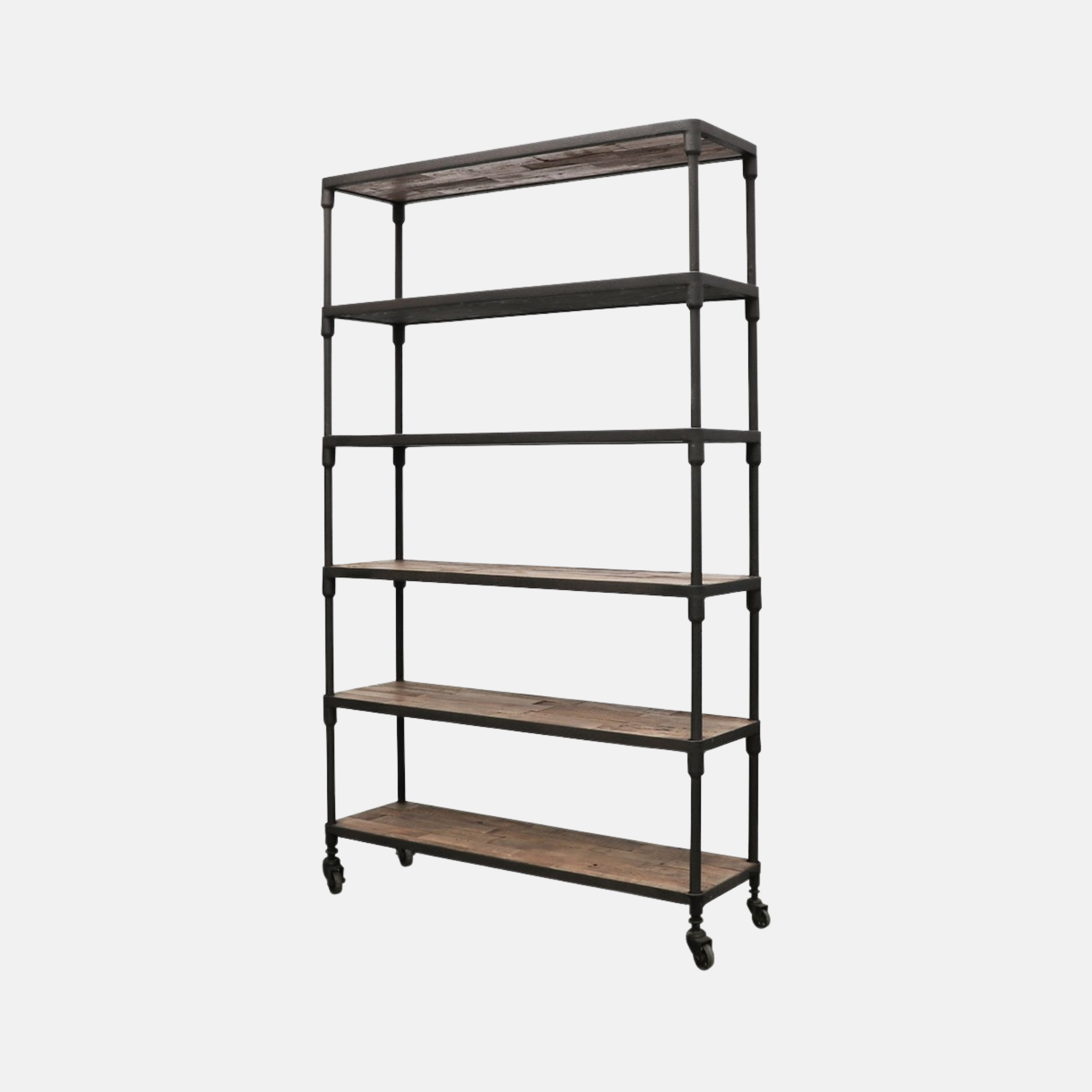 Industrial Metal Book Shelf - Wide