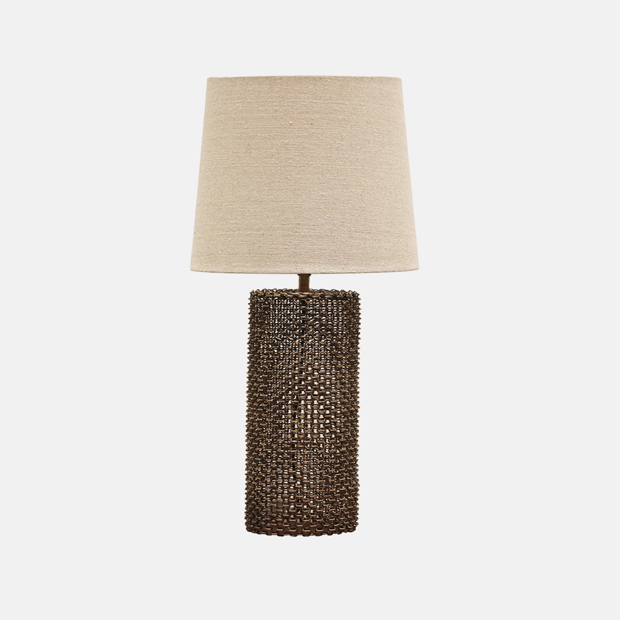Woven Metal Lamp