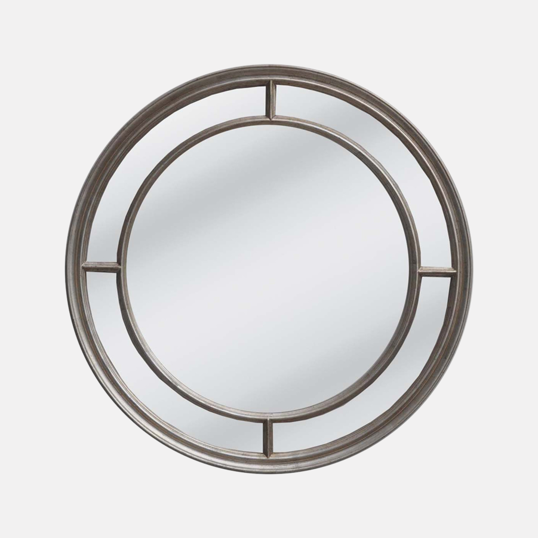 Lorenzo  Round Mirror -  Silver
