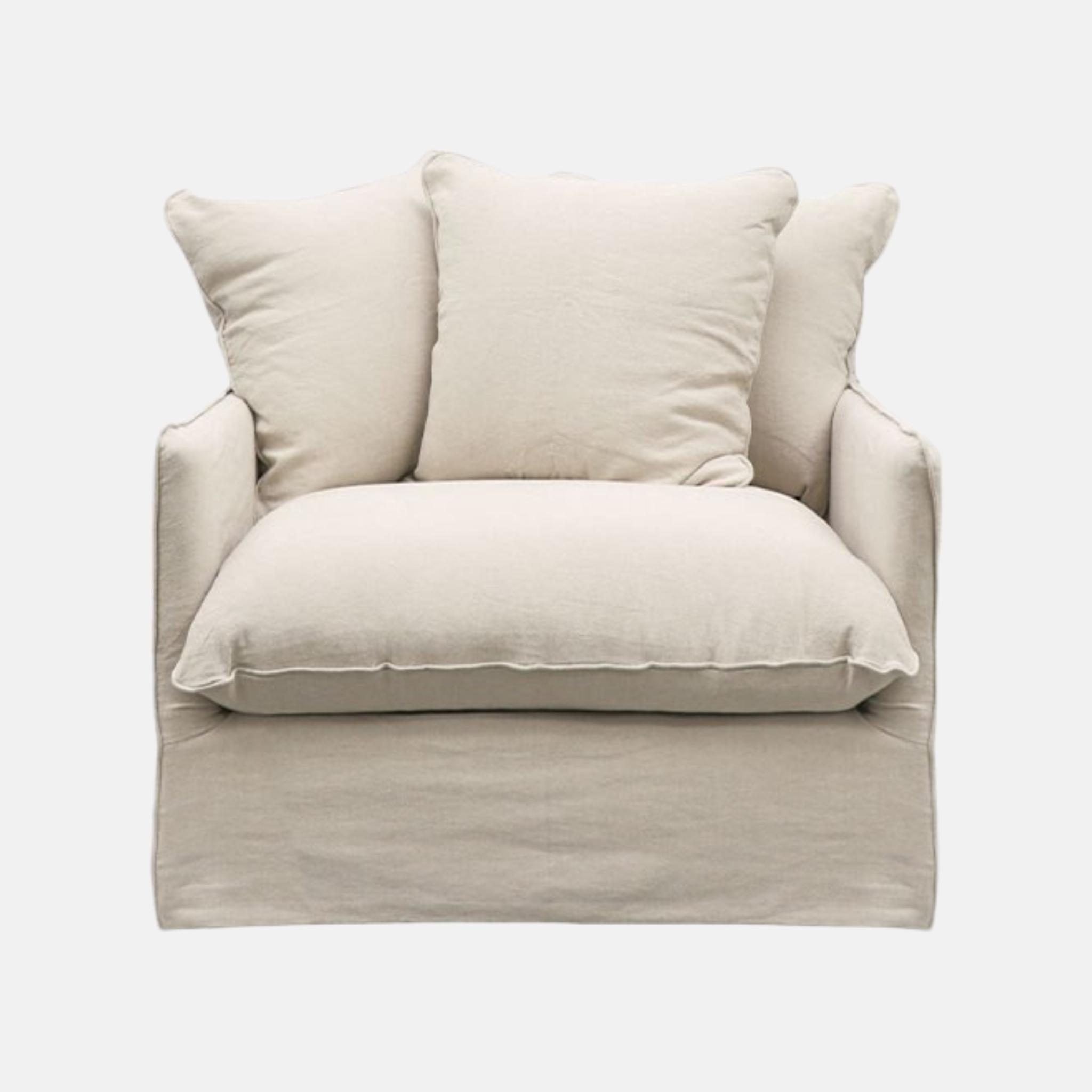 Lotus Slip Cover Armchair -  Oatmeal