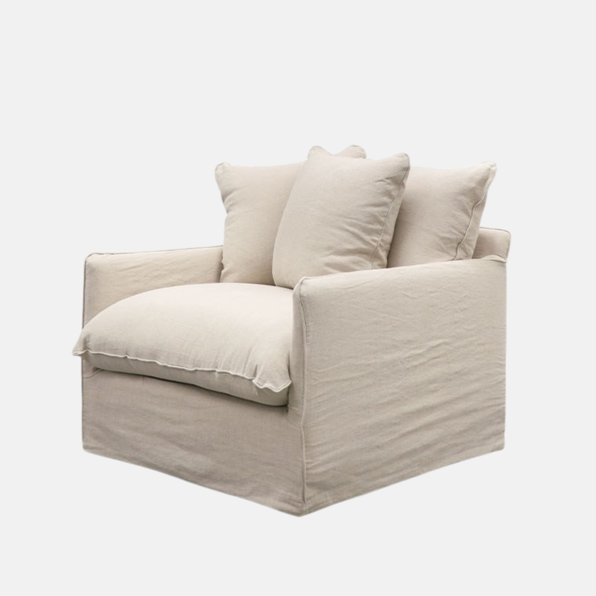 Lotus Slip Cover Armchair -  Oatmeal