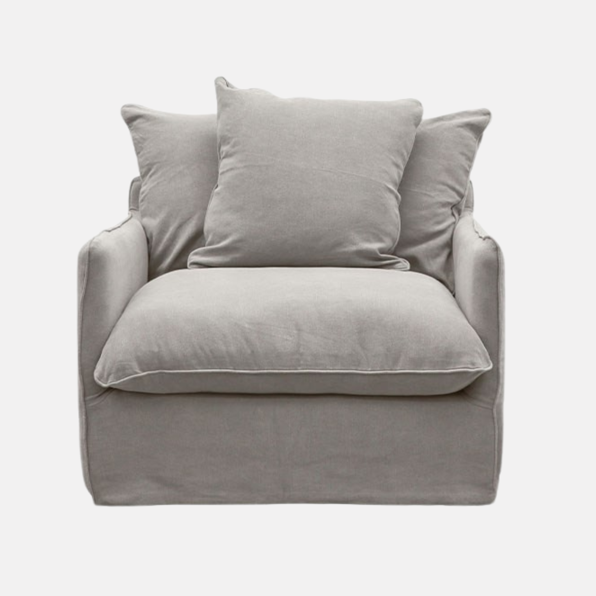 Lotus Slip Cover Armchair - Grey