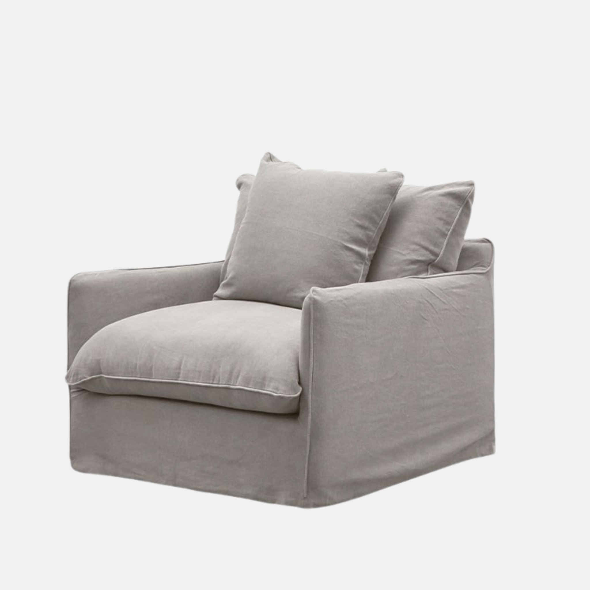Lotus Slip Cover Armchair - Grey