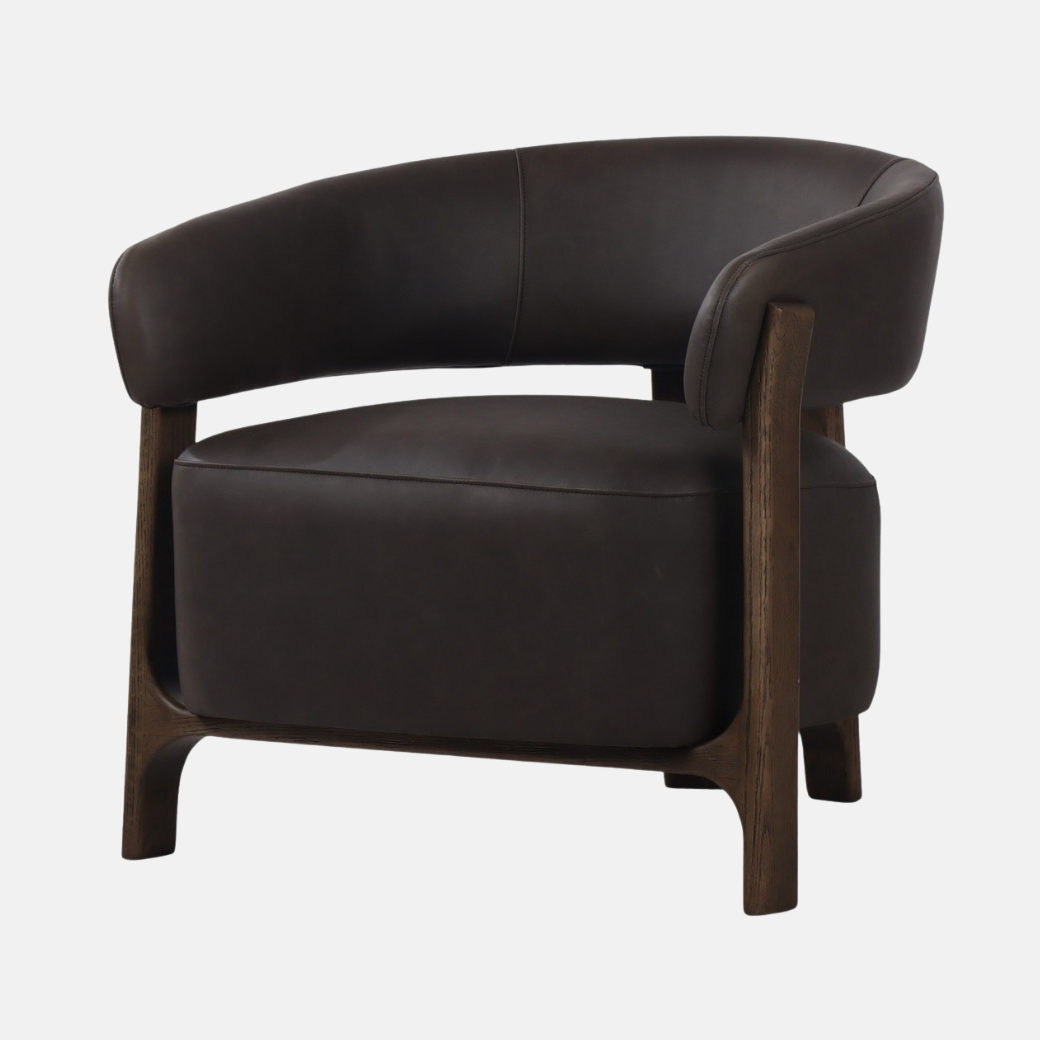 Luca Armchair - Black Leather