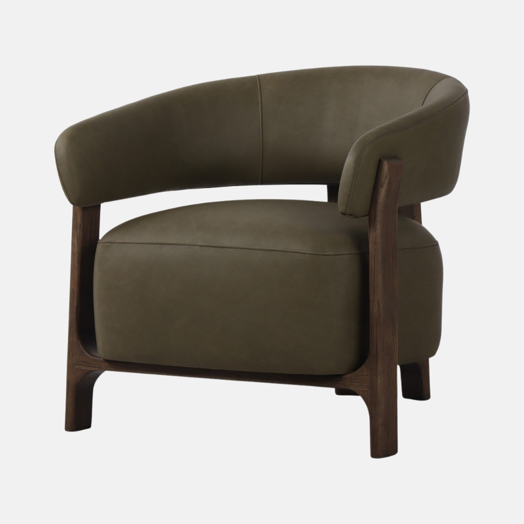 Luca Armchair - Olive Leather