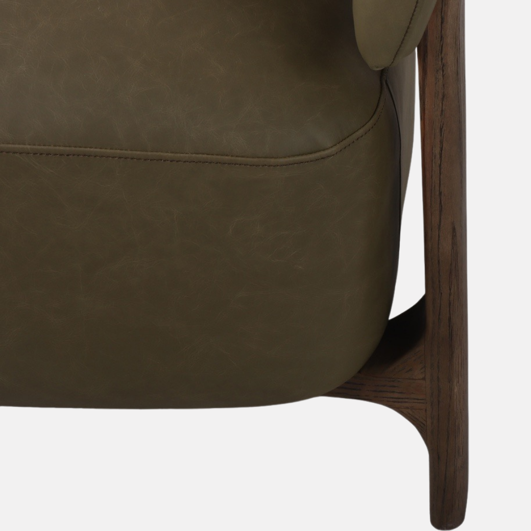 Luca Armchair - Olive Leather