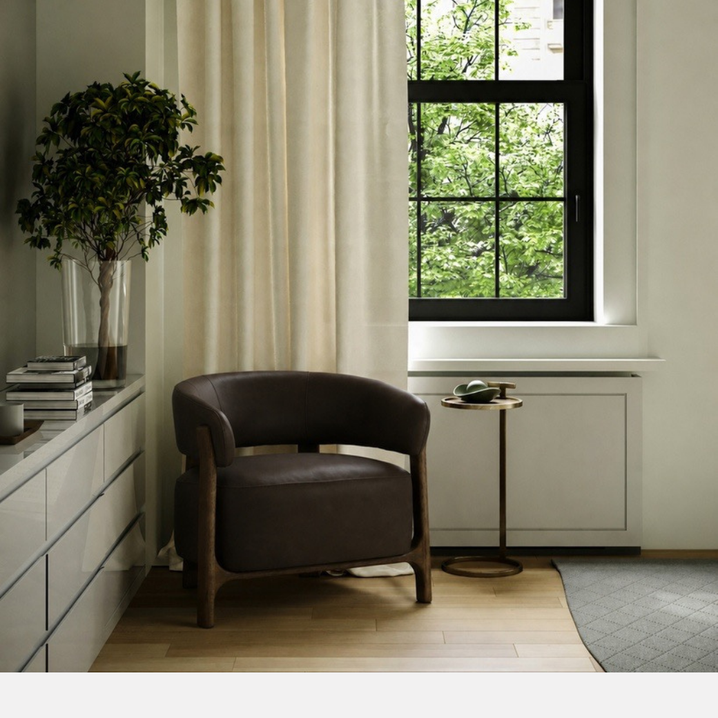 Luca Armchair - Olive Leather
