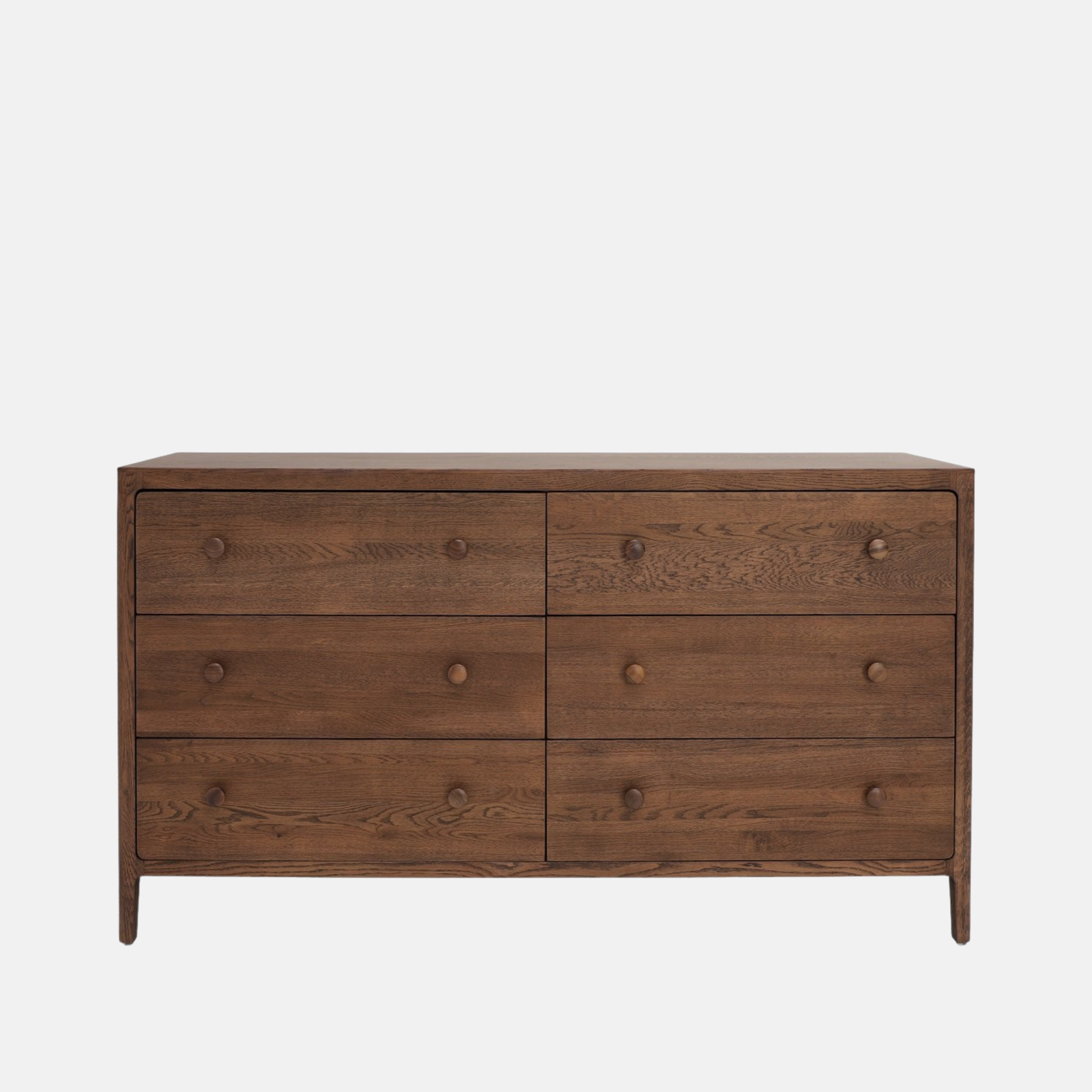 Lunde Walnut Six Drawer Chest