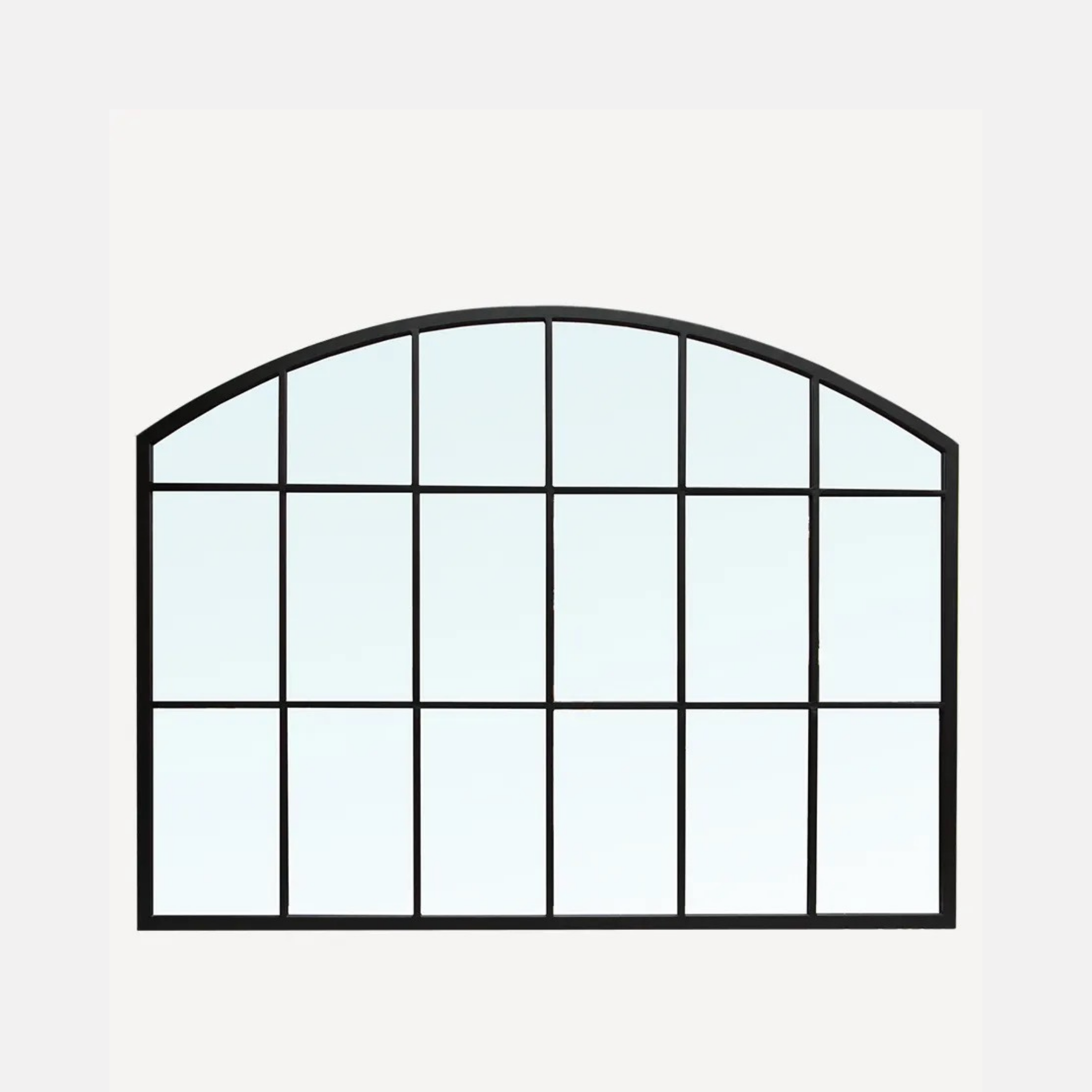 Mantle Iron Arch Grid Mirror