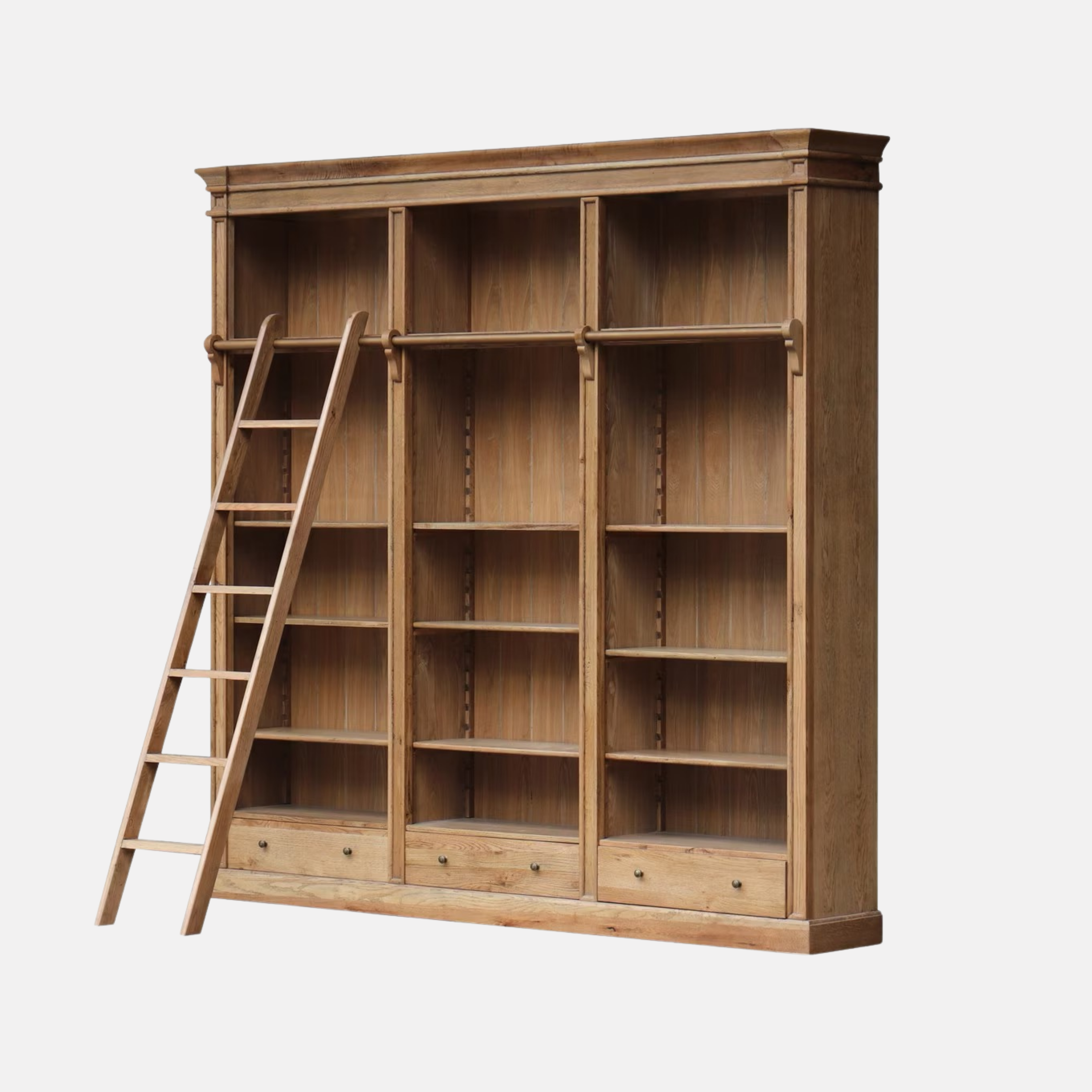 Rutherford Ashwood Shelves With Ladder