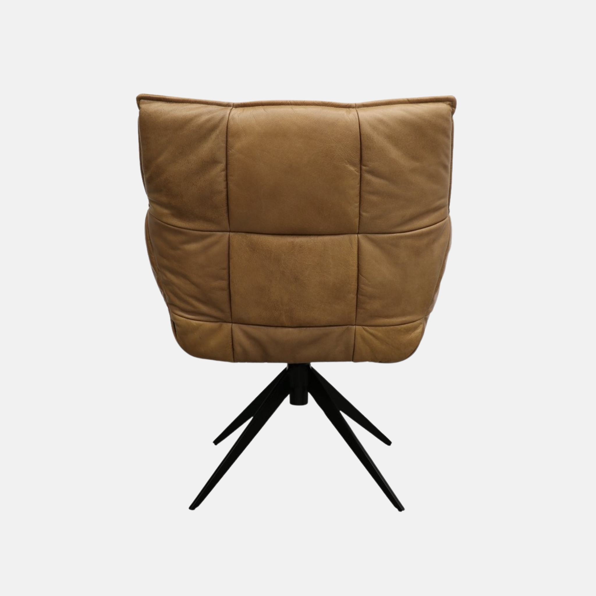 Memphis Leather Swivel Armchair - Tan