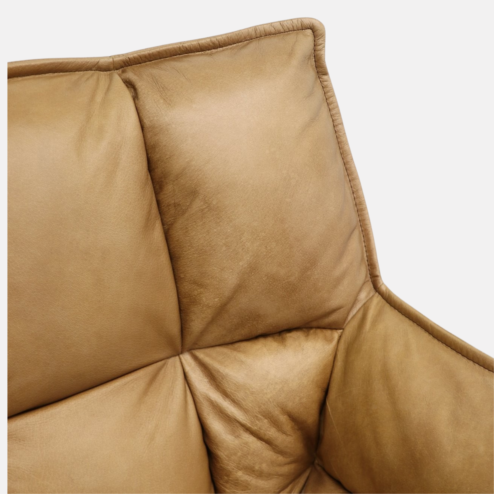 Memphis Leather Swivel Armchair - Tan