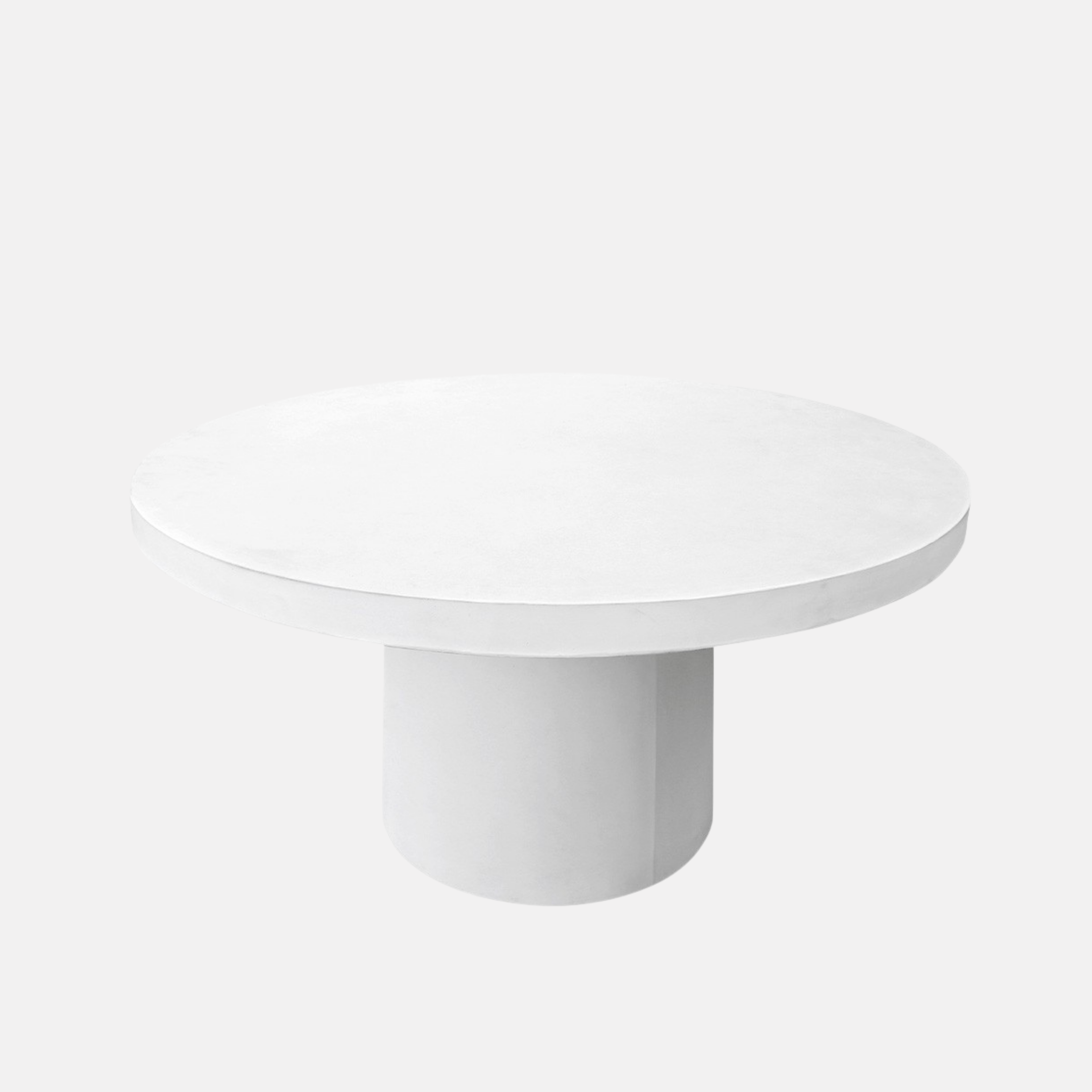 Milano Round Dining Table - White Concrete