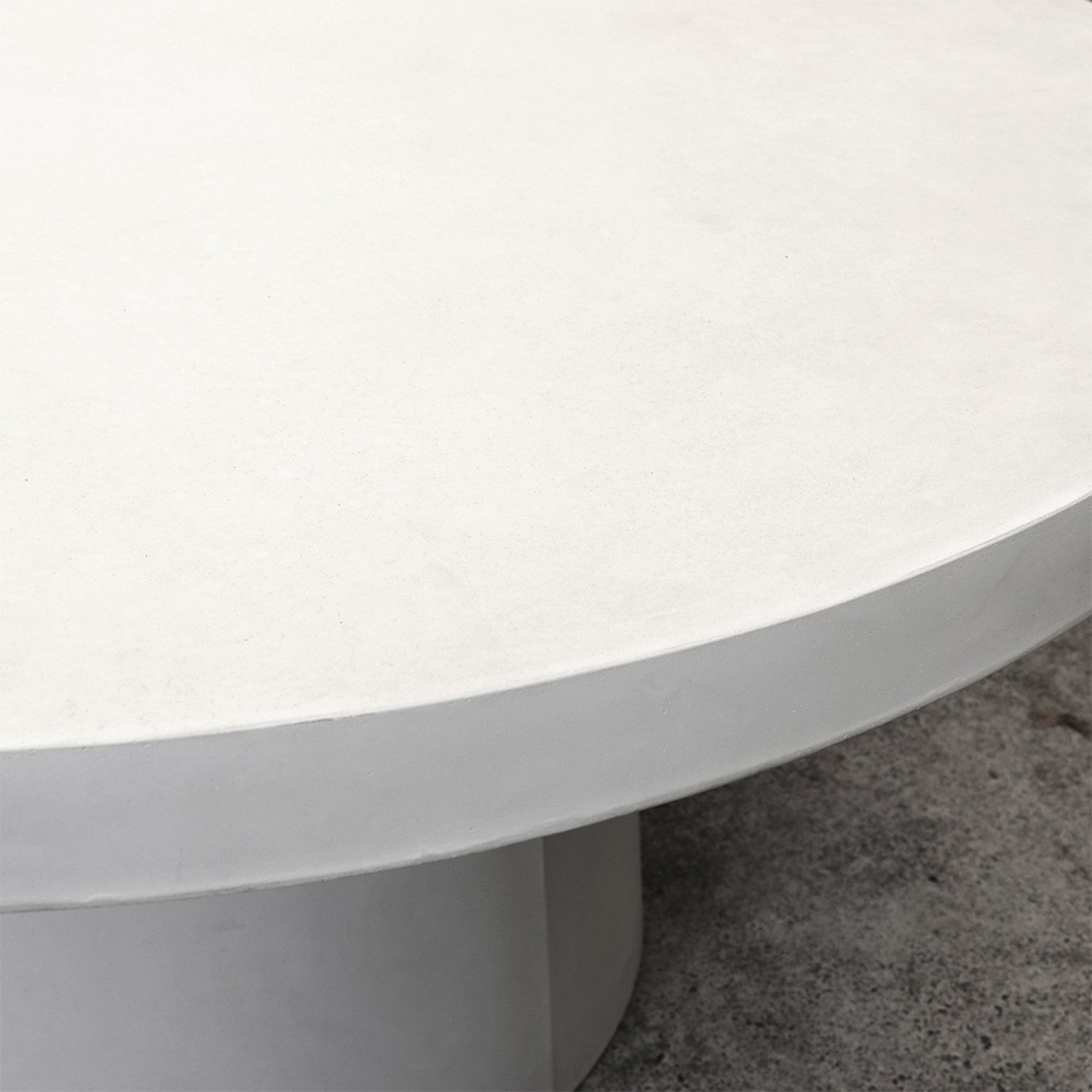 Milano Round Dining Table - White Concrete