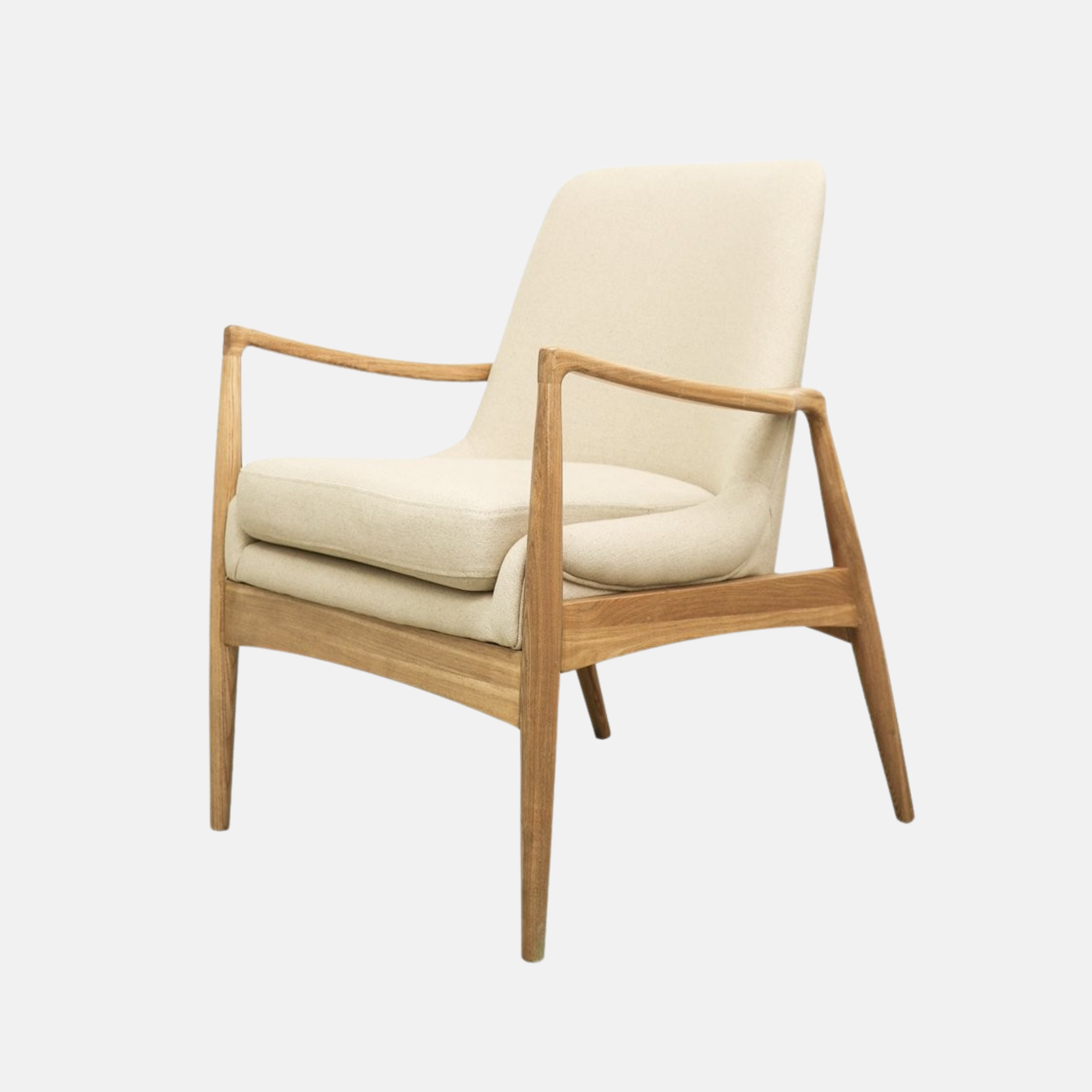Morley Ash Wood Armchair - Natural Linen