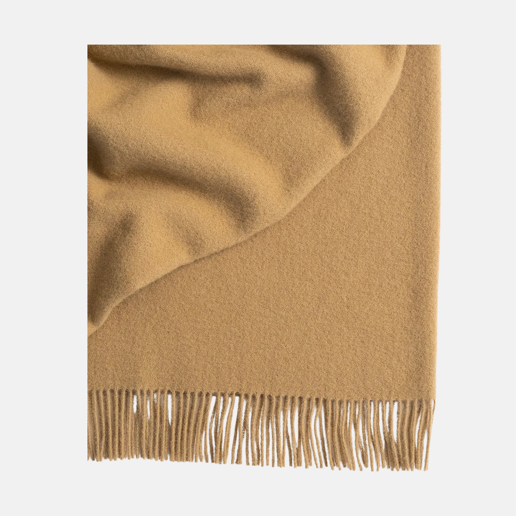 Nevis 100% NZ Lambswool Throw - Camel