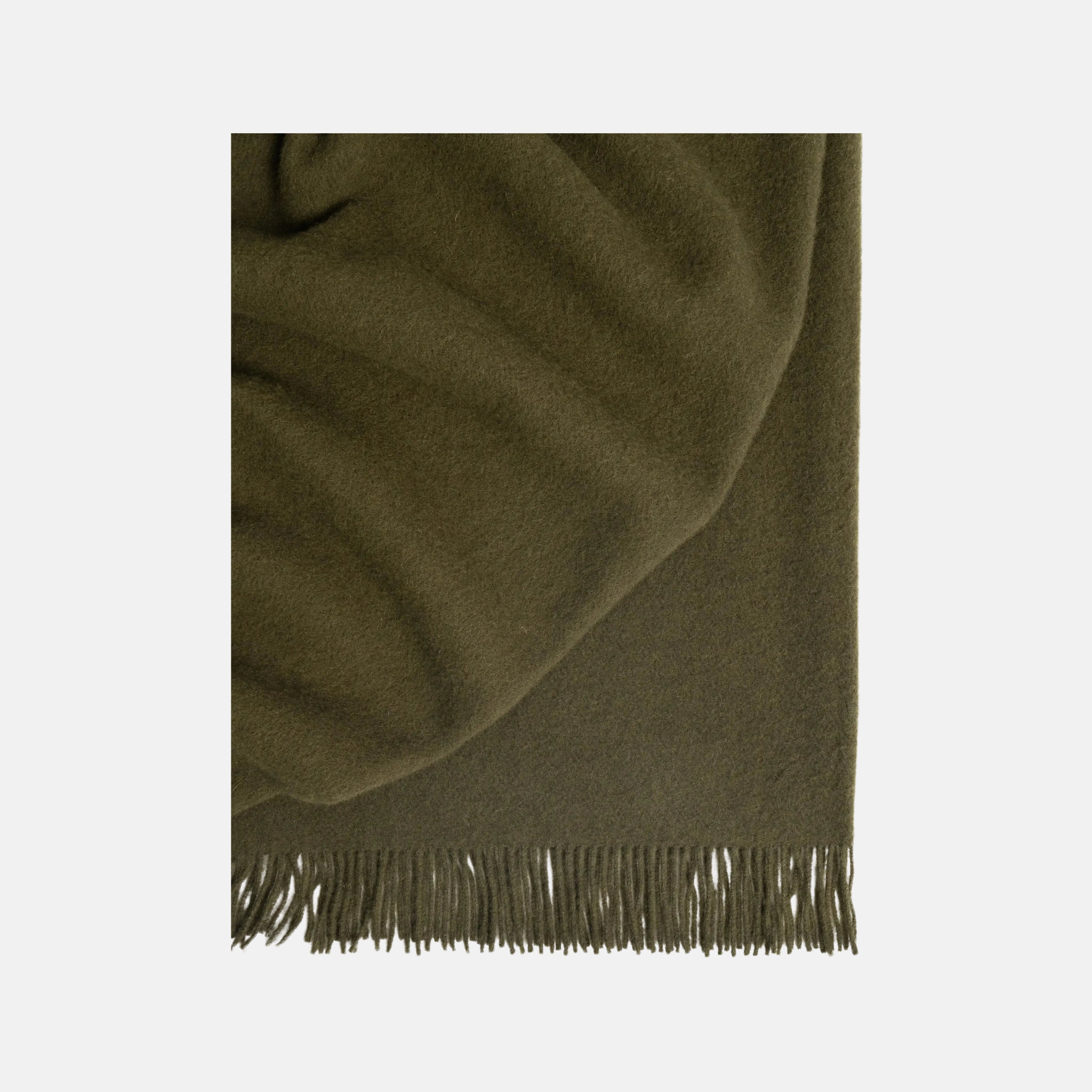 Nevis 100% NZ Lambswool Throw - Kelp