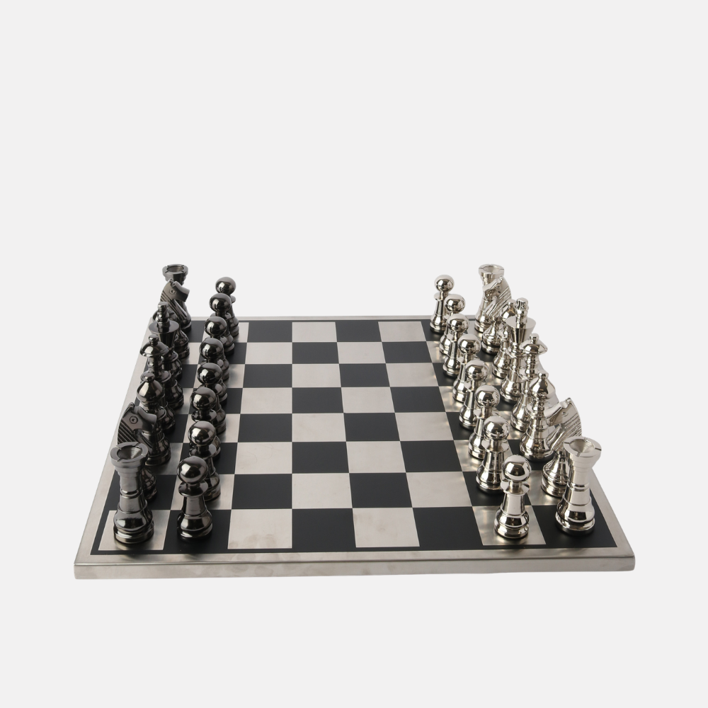Chess Set - Nickel
