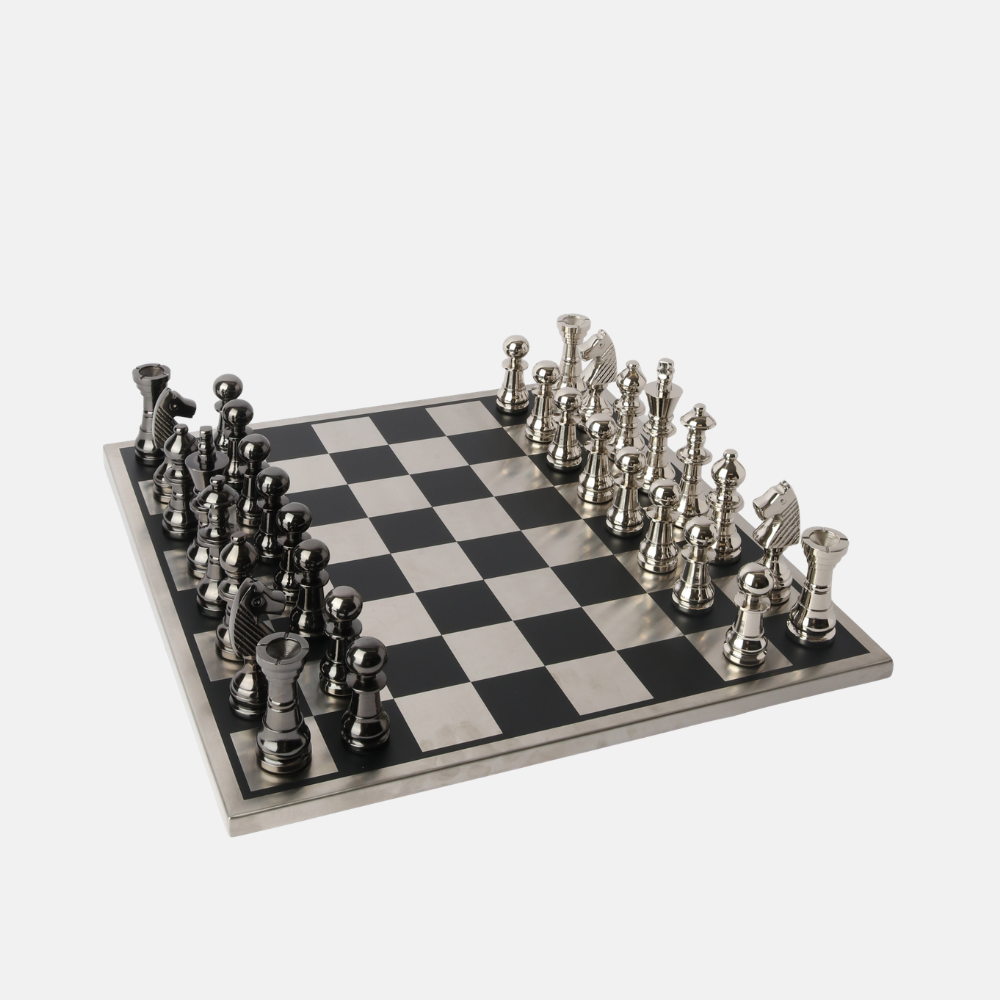 Chess Set - Nickel