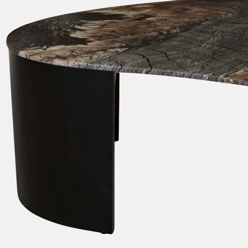Oberon Curved Marble Coffee Table